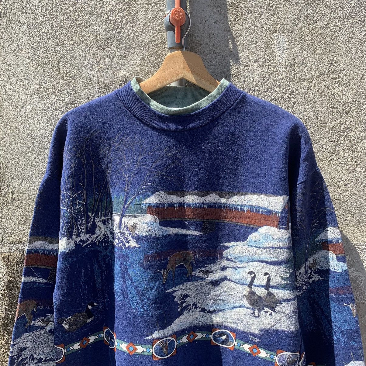 Art Comes First × Habitat × Vintage 💥RARE! 1990s Artisants Crewneck Pullover Sweatshirts Size US M / EU 48-50 / 2 - 2 Thumbnail