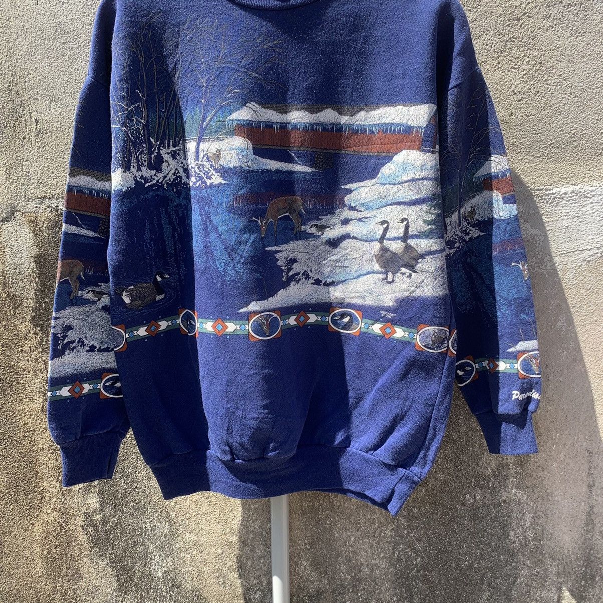 Art Comes First × Habitat × Vintage 💥RARE! 1990s Artisants Crewneck Pullover Sweatshirts Size US M / EU 48-50 / 2 - 3 Thumbnail