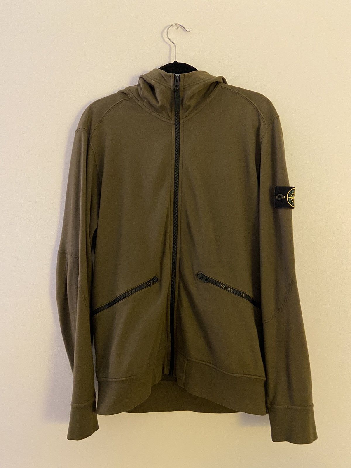 Supreme stone island hoodie olive outlet