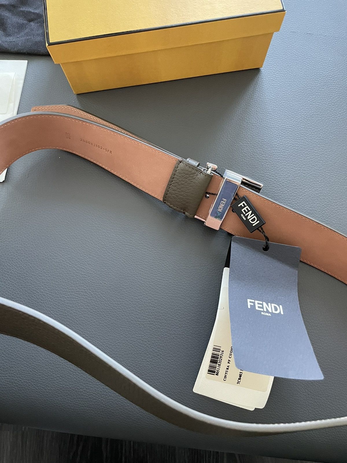 Fendi Brand NEW Rare Super Runway Limited Edition FF Logo Belt Size 32 - 20 Thumbnail