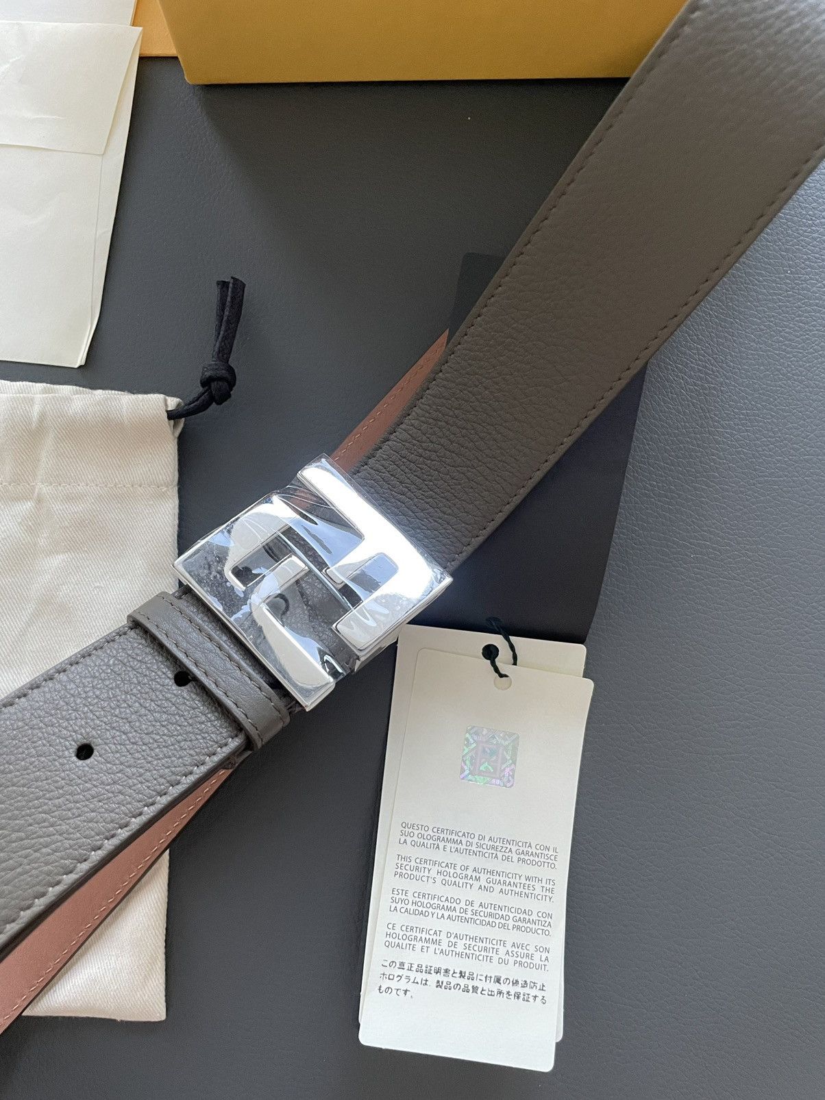 Fendi Brand NEW Rare Super Runway Limited Edition FF Logo Belt Size 32 - 23 Thumbnail