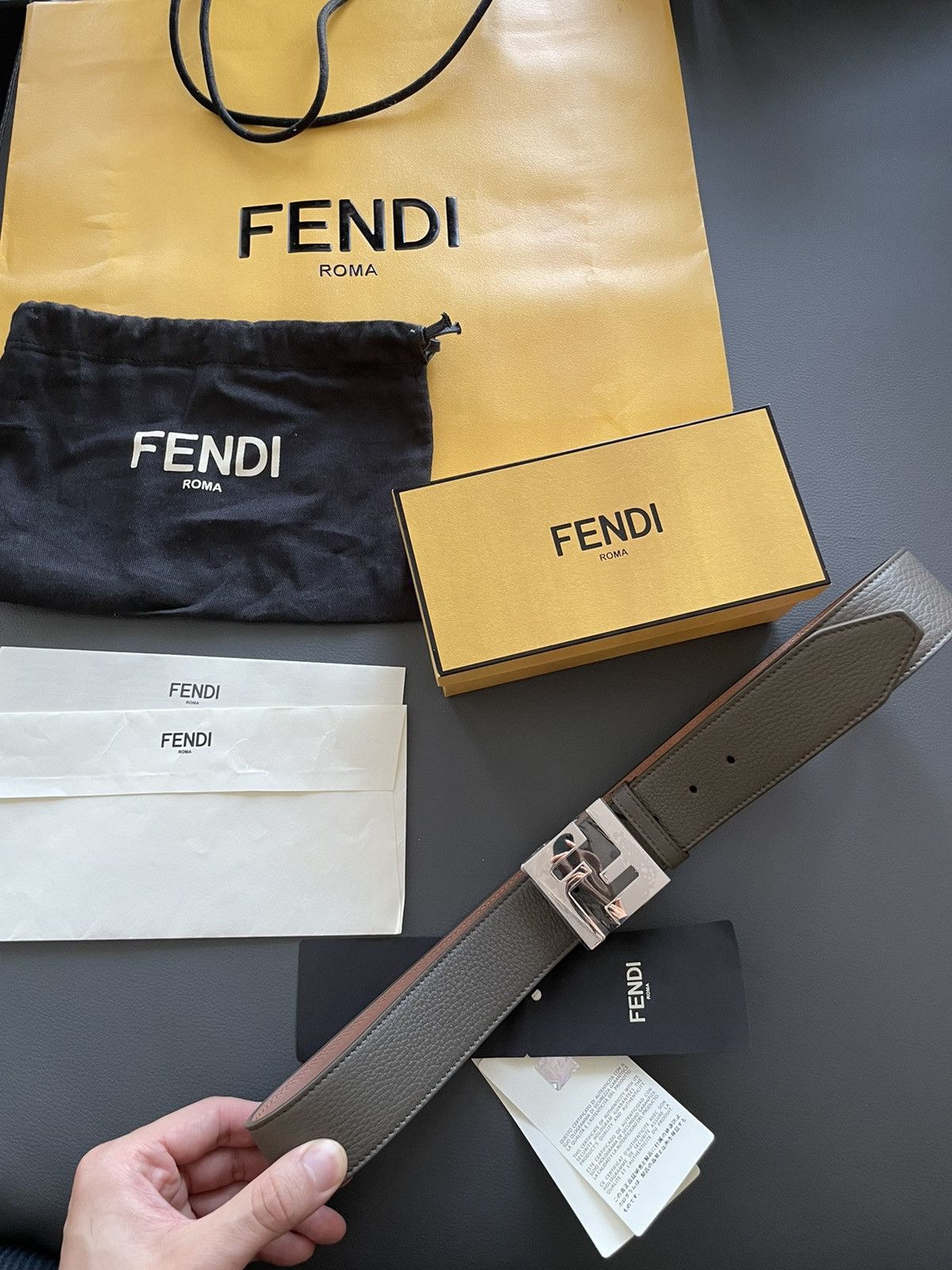Fendi Brand NEW Rare Super Runway Limited Edition FF Logo Belt Size 32 - 11 Thumbnail