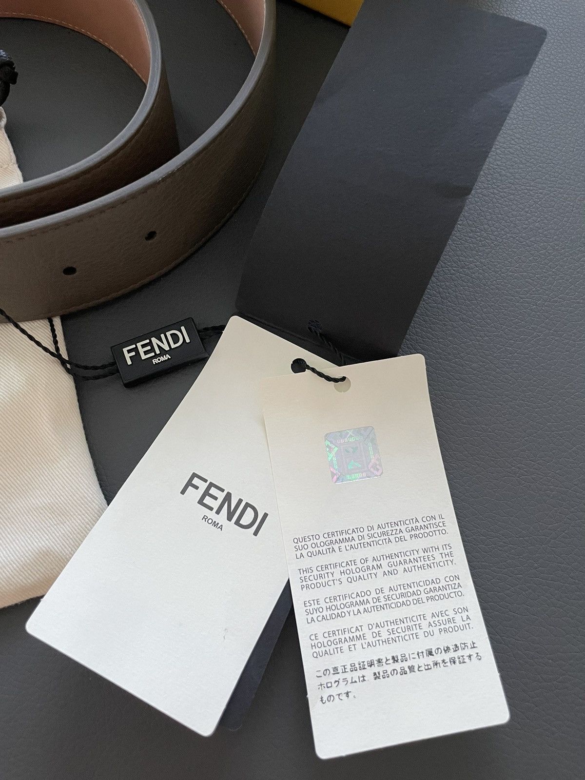 Fendi Brand NEW Rare Super Runway Limited Edition FF Logo Belt Size 32 - 18 Thumbnail