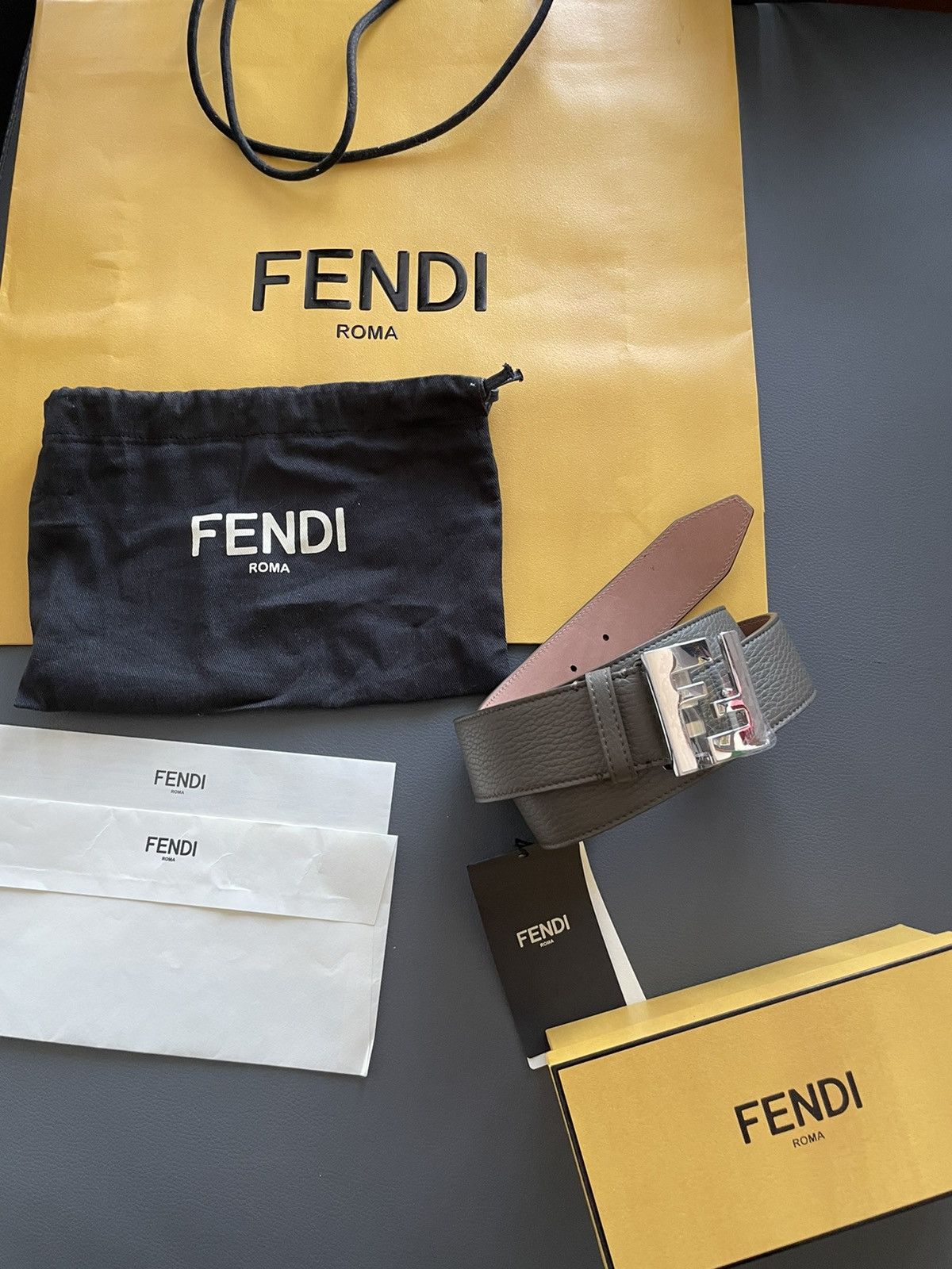 Fendi Brand NEW Rare Super Runway Limited Edition FF Logo Belt Size 32 - 13 Thumbnail