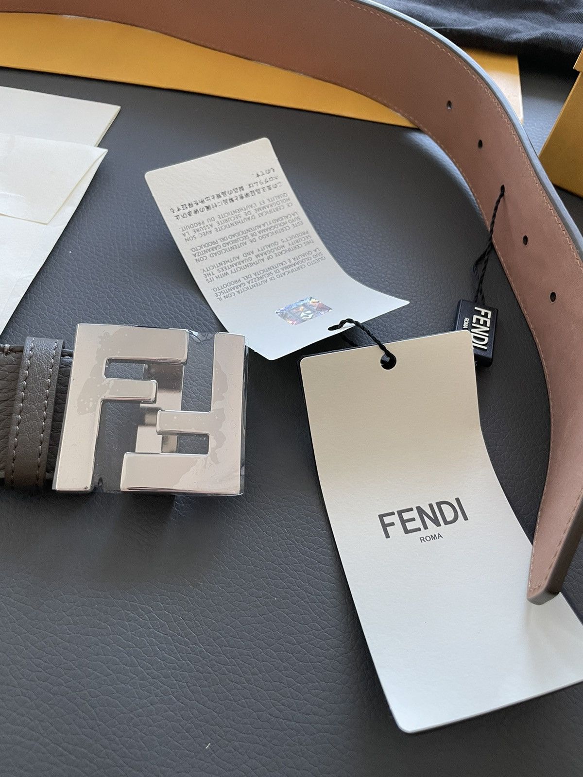 Fendi Brand NEW Rare Super Runway Limited Edition FF Logo Belt Size 32 - 5 Thumbnail