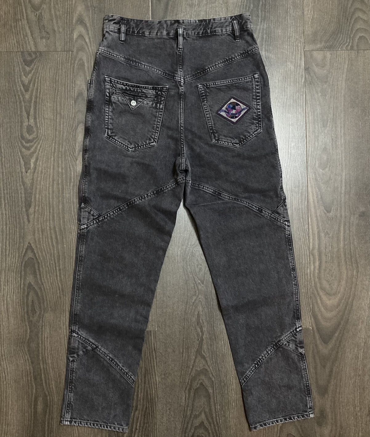 ISABEL MARANT patch faded denim women’s