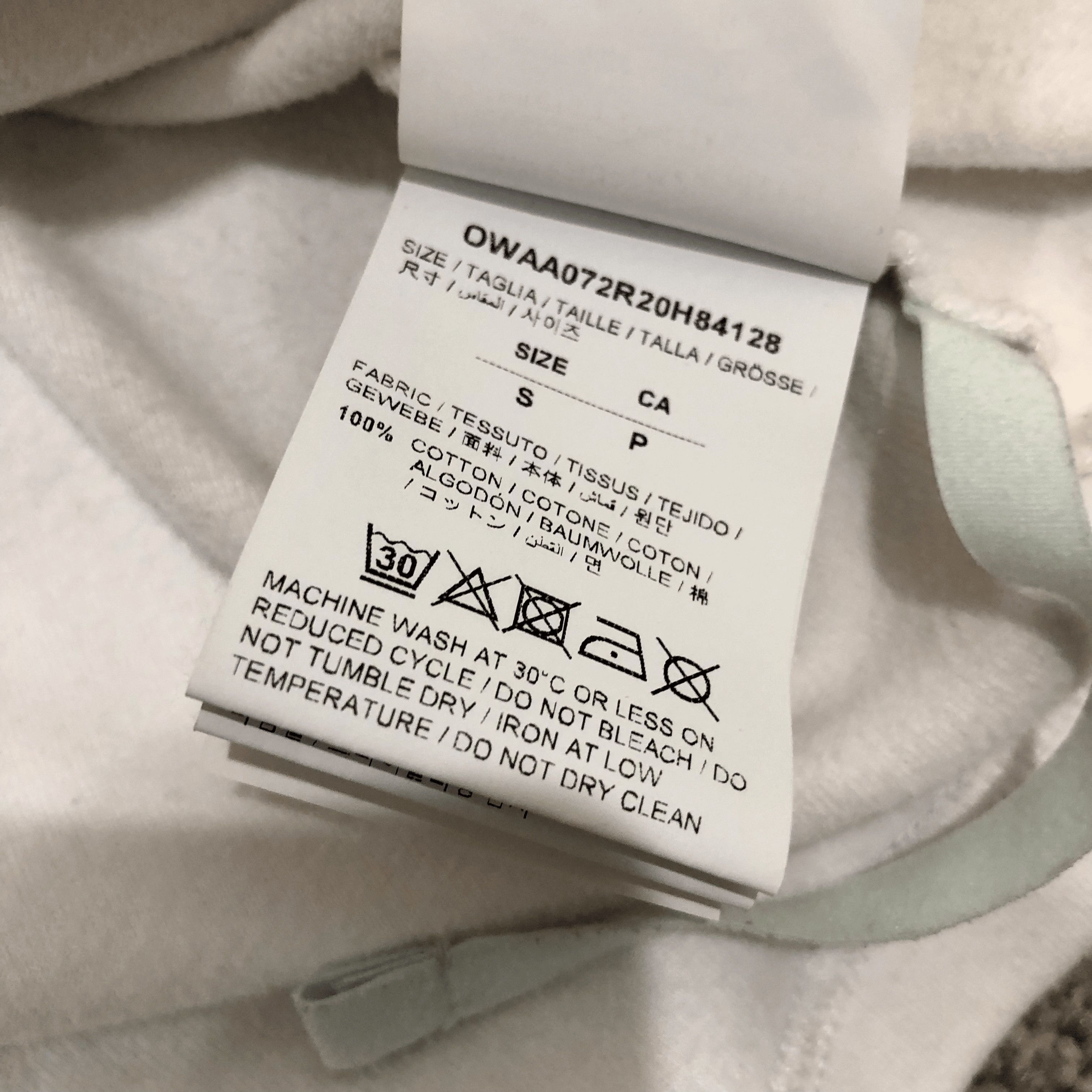 Off-White Off-White SS20 White Tee S Size US S / EU 44-46 / 1 - 5 Thumbnail