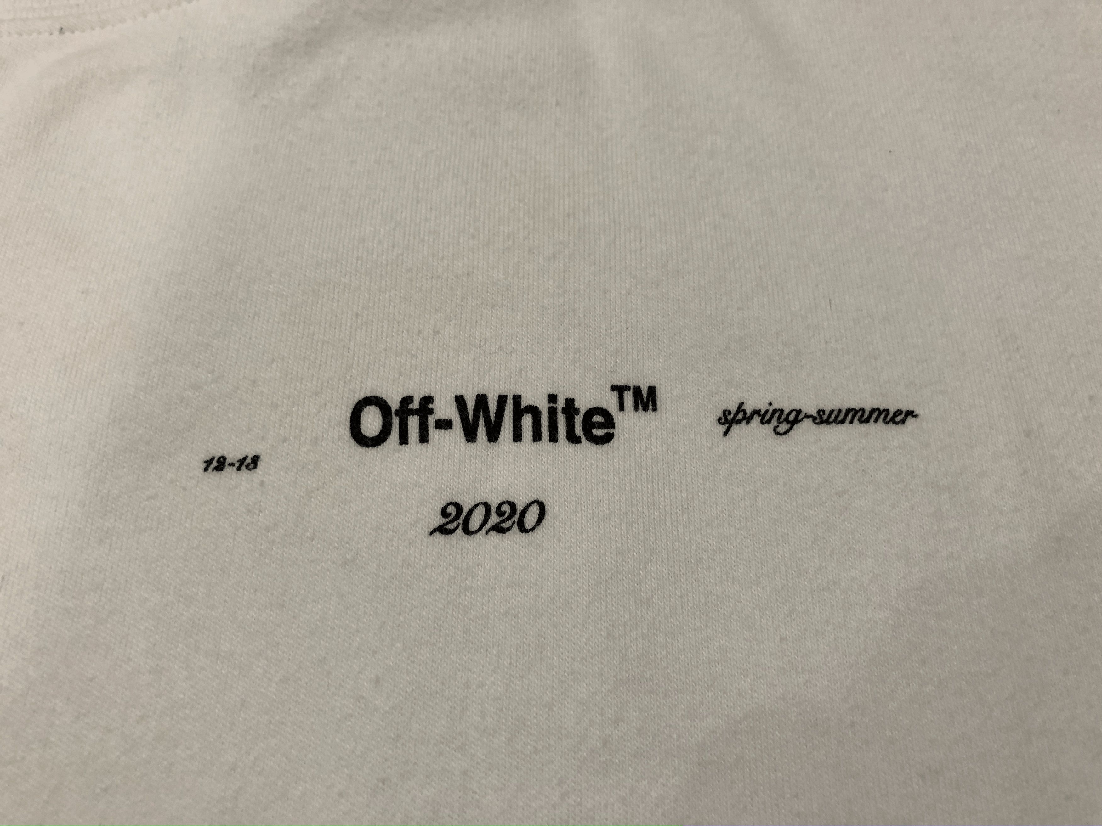 Off-White Off-White SS20 White Tee S Size US S / EU 44-46 / 1 - 3 Thumbnail
