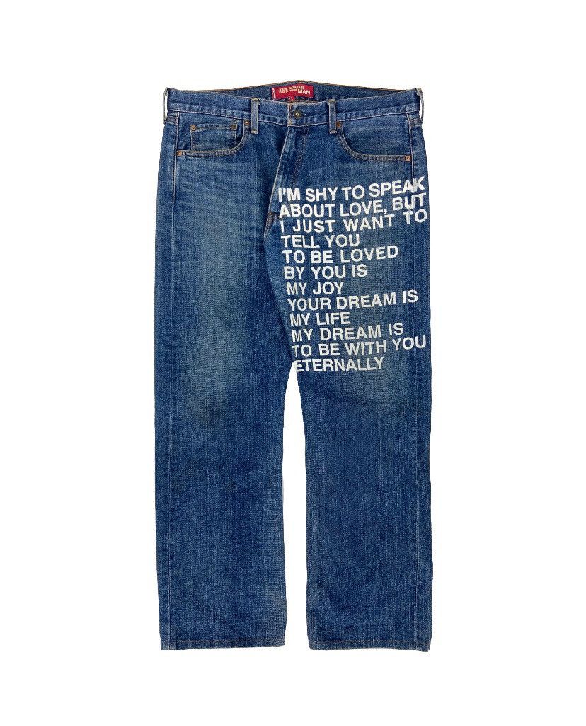 Junya Watanabe SS02 Junya Watanabe “Eternal Love” Poem Indigo Washed ...