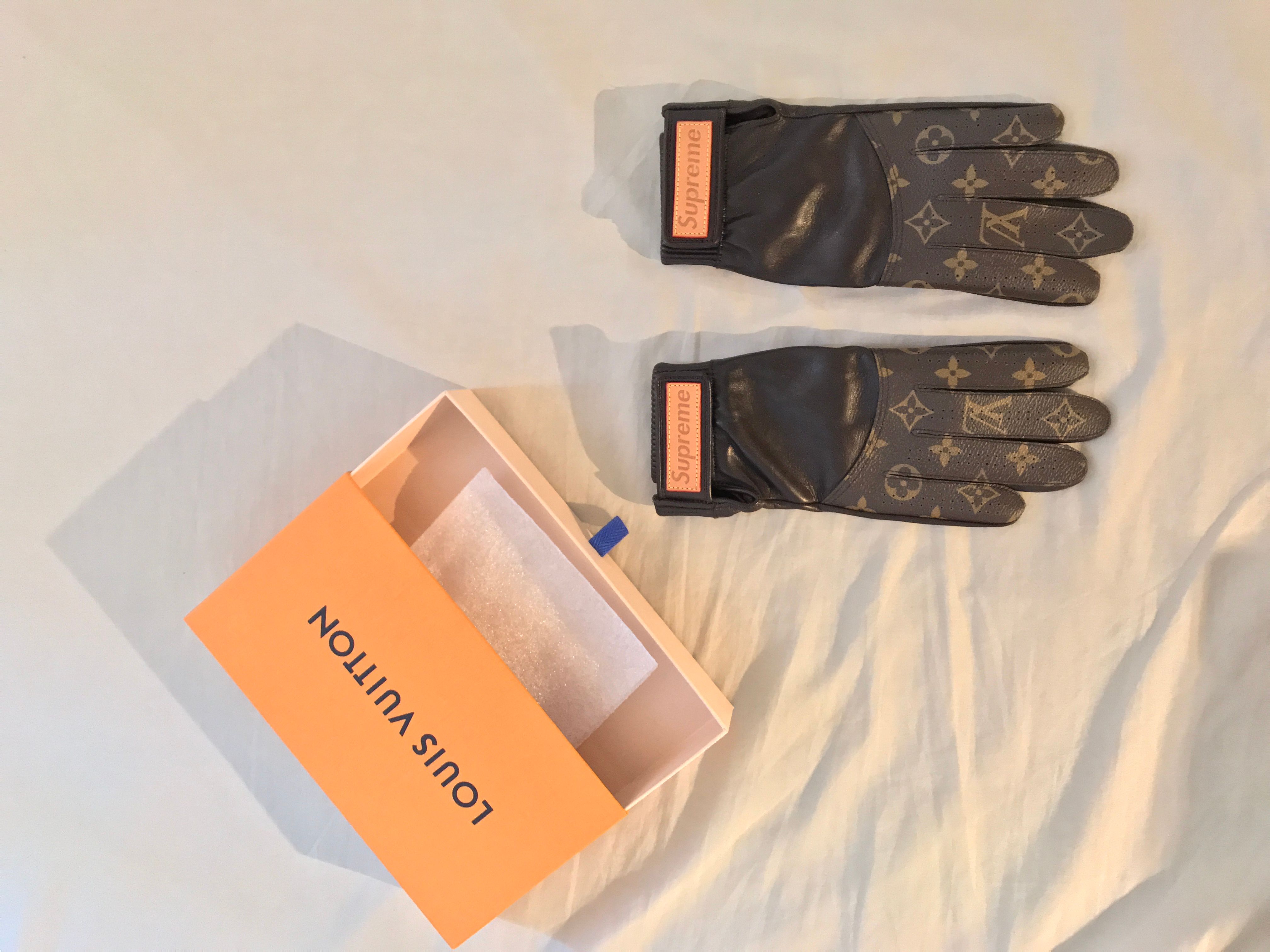 Supreme Supreme x Louis Vuitton Baseball Gloves ! 100% Legit !! Ultra Rare  !! Only One Listing On Grailed !!