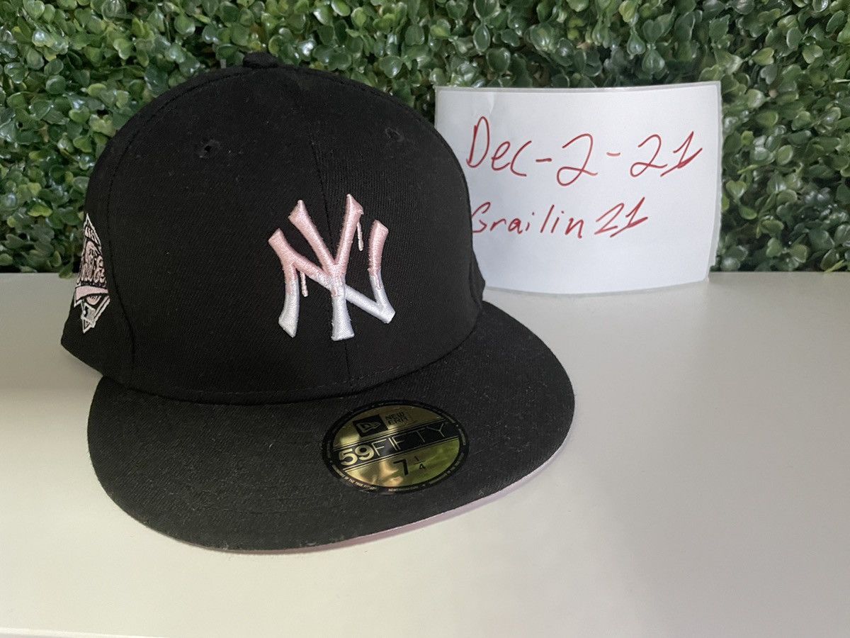 New Era New Era NY Yankee Pink Drip Logo 7 1/4 Black 59fifty | Grailed