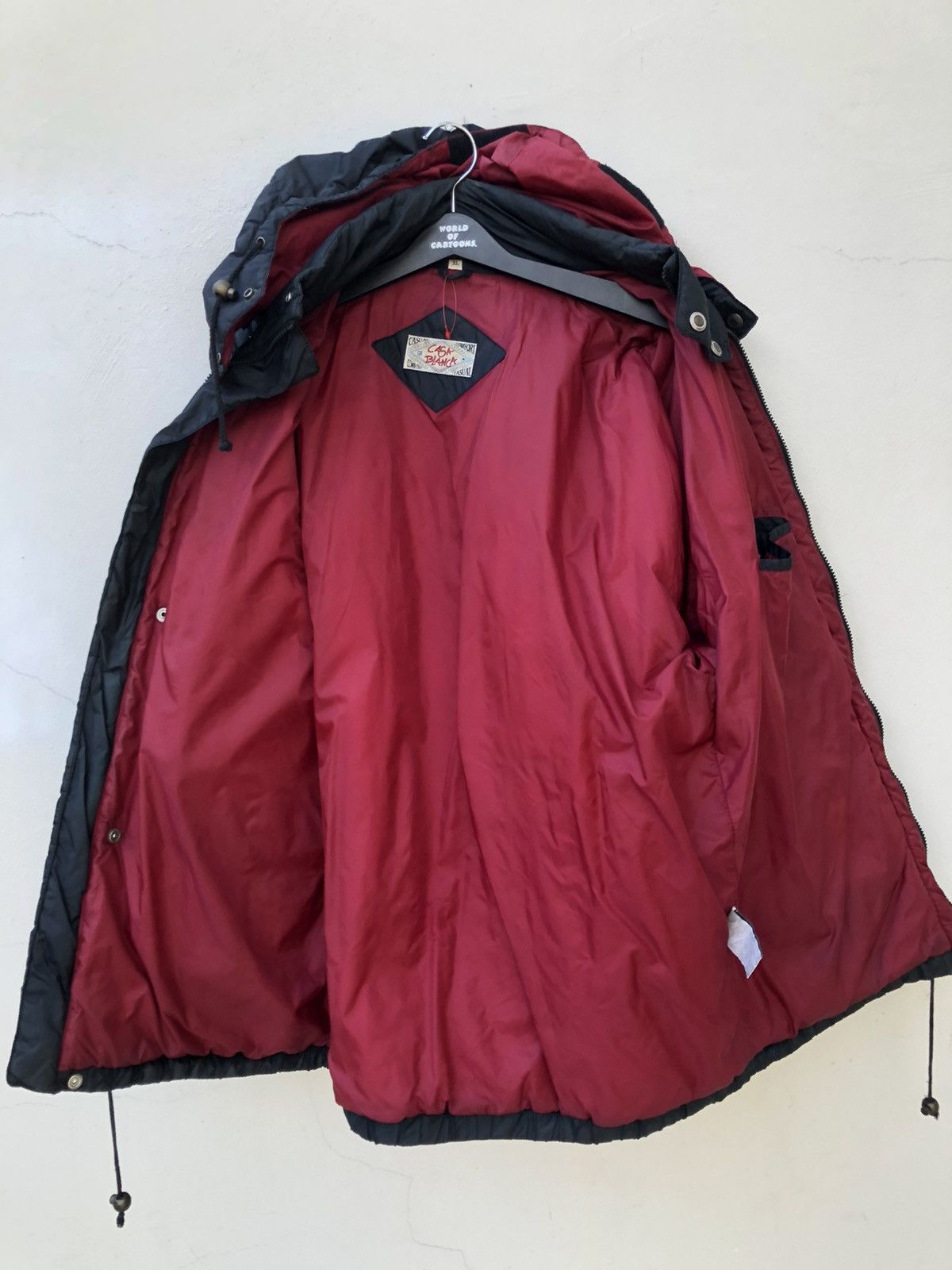 Casablanca Vintage 90s Casablanca Black Hoodie Puffer Jacket Size US XL / EU 56 / 4 - 15 Thumbnail