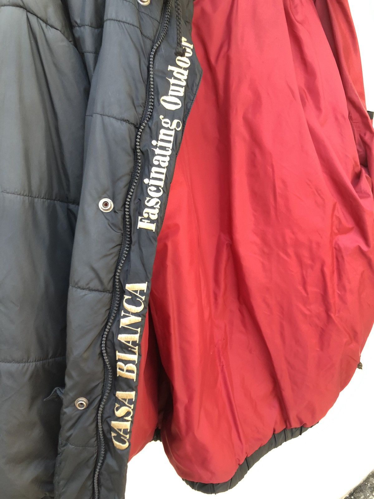Casablanca Vintage 90s Casablanca Black Hoodie Puffer Jacket Size US XL / EU 56 / 4 - 16 Thumbnail