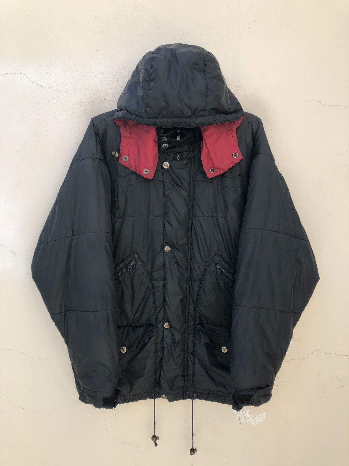 Casablanca Vintage 90s Casablanca Black Hoodie Puffer Jacket Size US XL / EU 56 / 4 - 1 Thumbnail