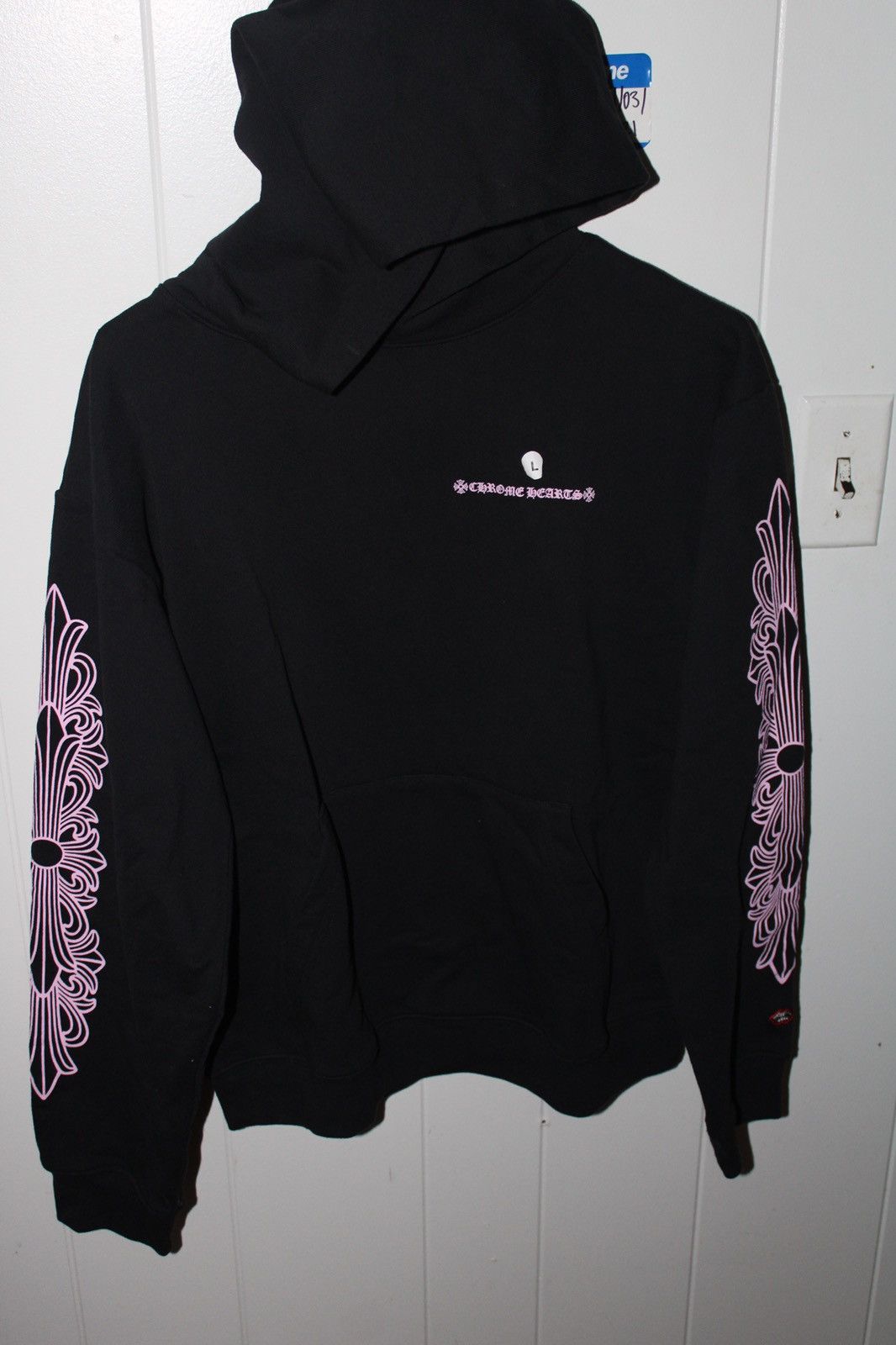 Chrome Hearts Matty Boy Shoulder Logo Hoodie Black/Pink Men's - US