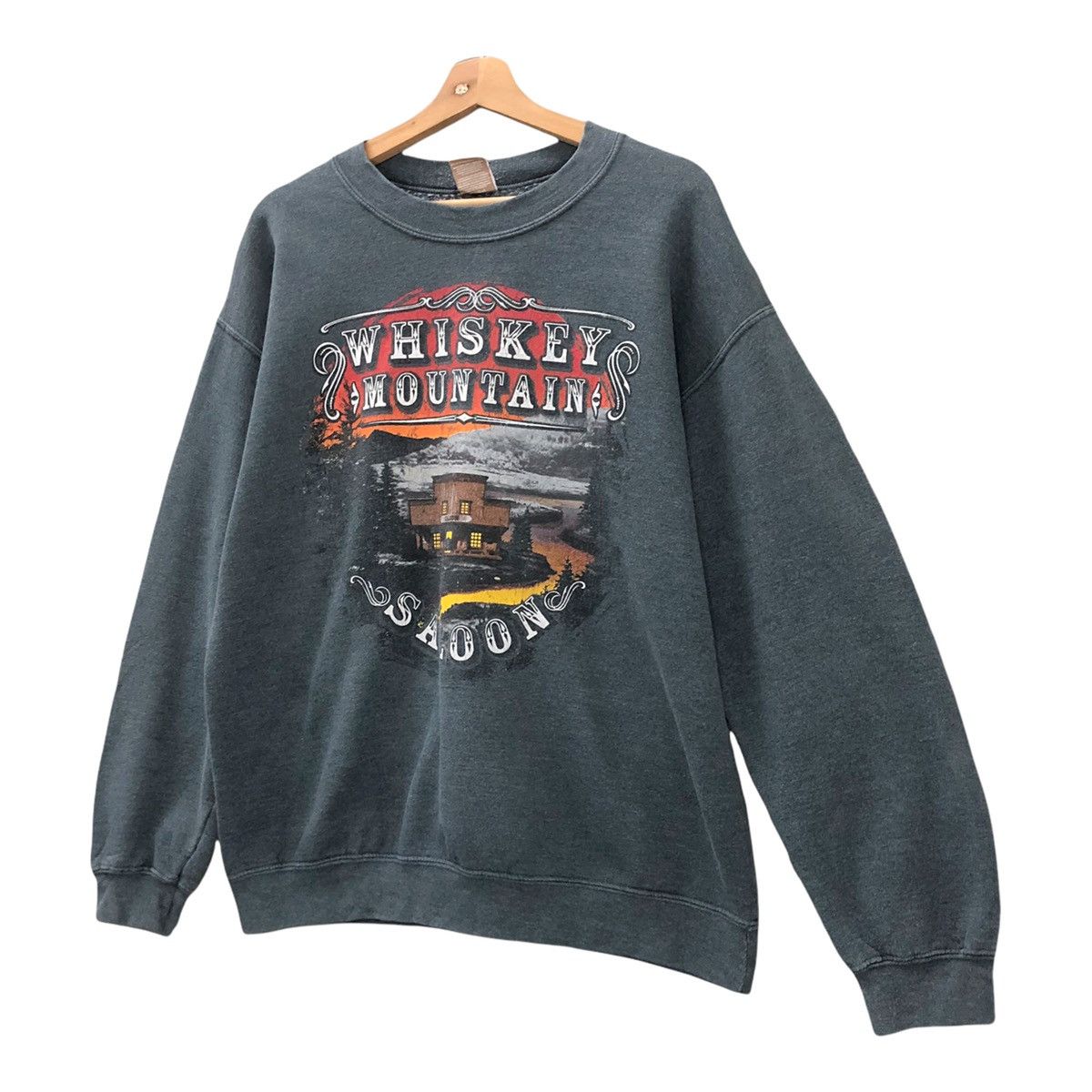 Vintage Vintage Whiskey Mountain Saloon Crewneck Sweatshirt Size M Size US M / EU 48-50 / 2 - 3 Thumbnail