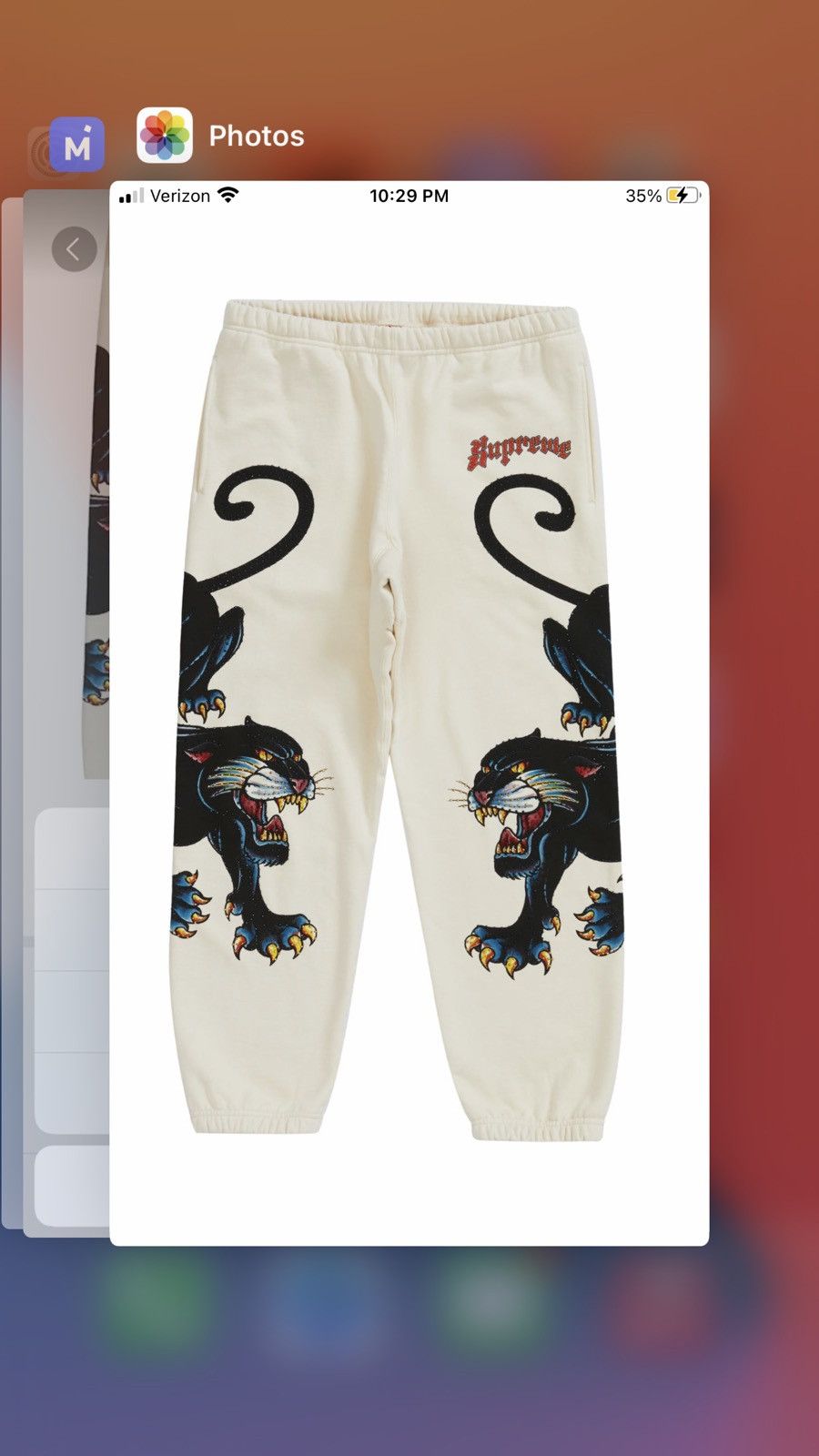 Supreme Supreme Panther Rhinestone Sweatpants | Grailed