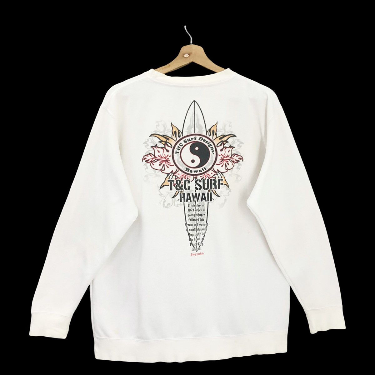 Vintage TnC Hawaii Pearl City Surf Crewneck Sweatshirt Size M Size US M / EU 48-50 / 2 - 1 Thumbnail
