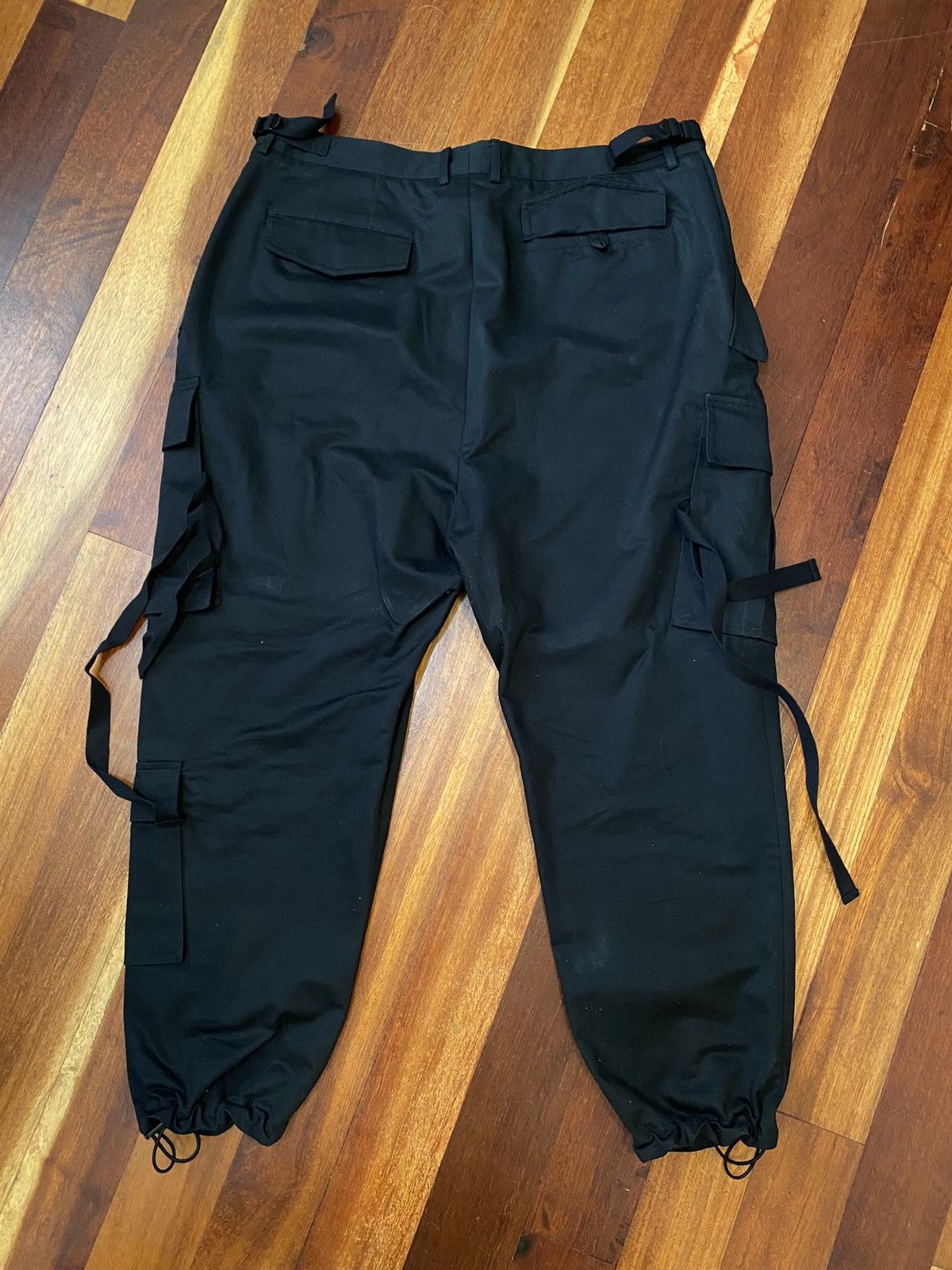 Juun.J Black Canvas Cargo Pants Size US 36 / EU 52 - 3 Thumbnail