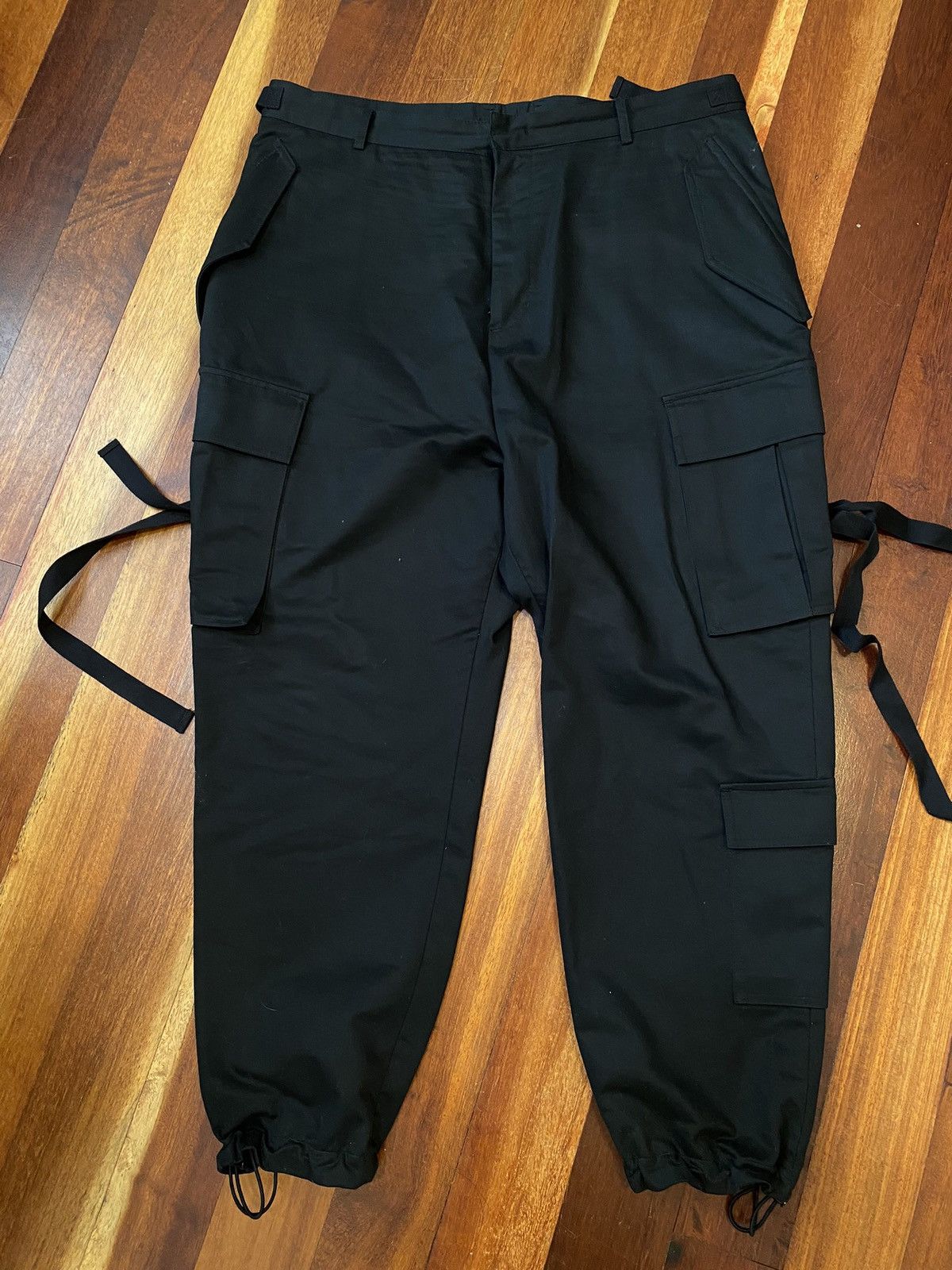Juun.J Black Canvas Cargo Pants Size US 36 / EU 52 - 2 Thumbnail