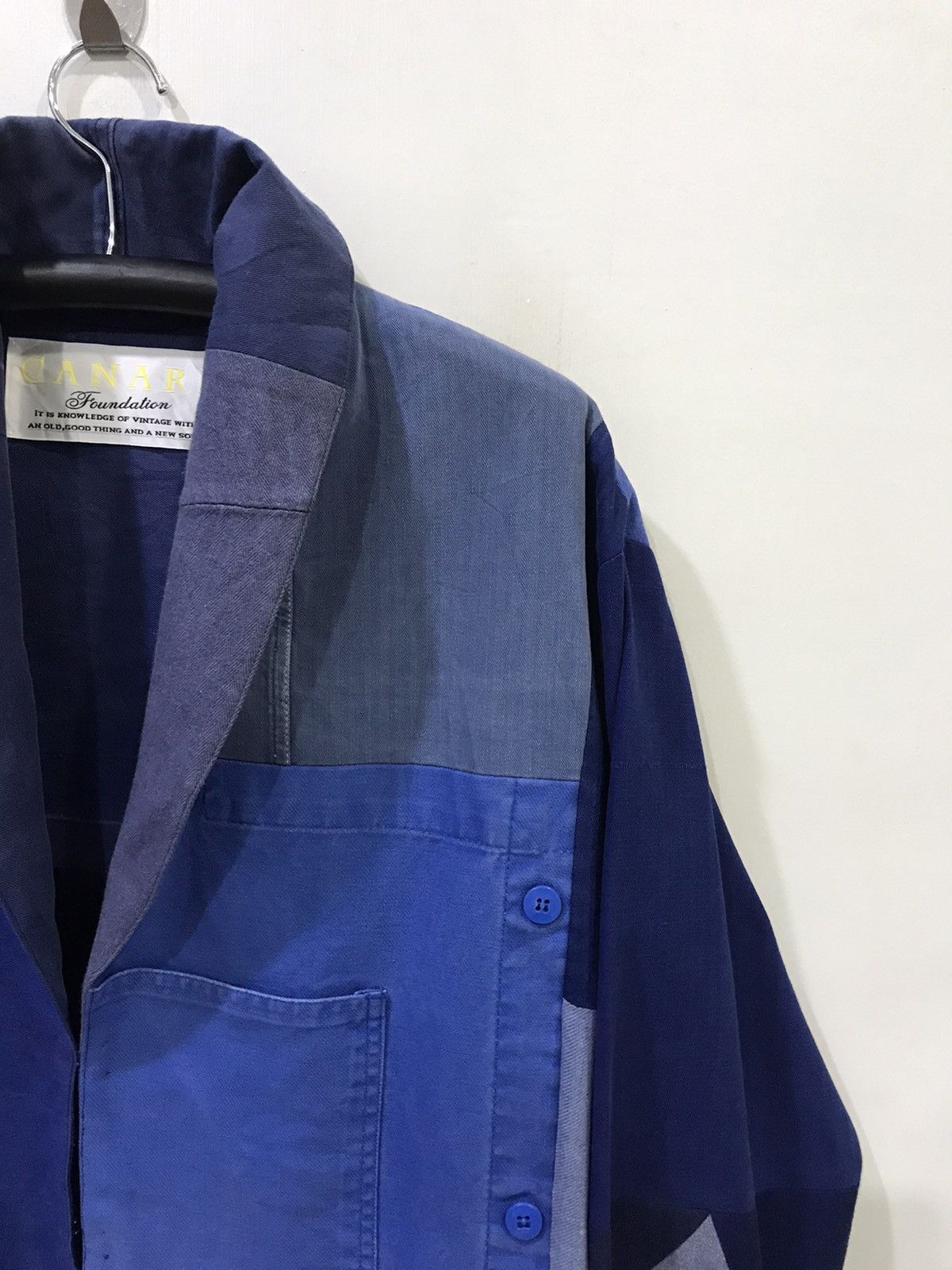 Canari CANARI Japan Multi Workwear Patchwork AvantGarde Overcoat Size US M / EU 48-50 / 2 - 3 Thumbnail