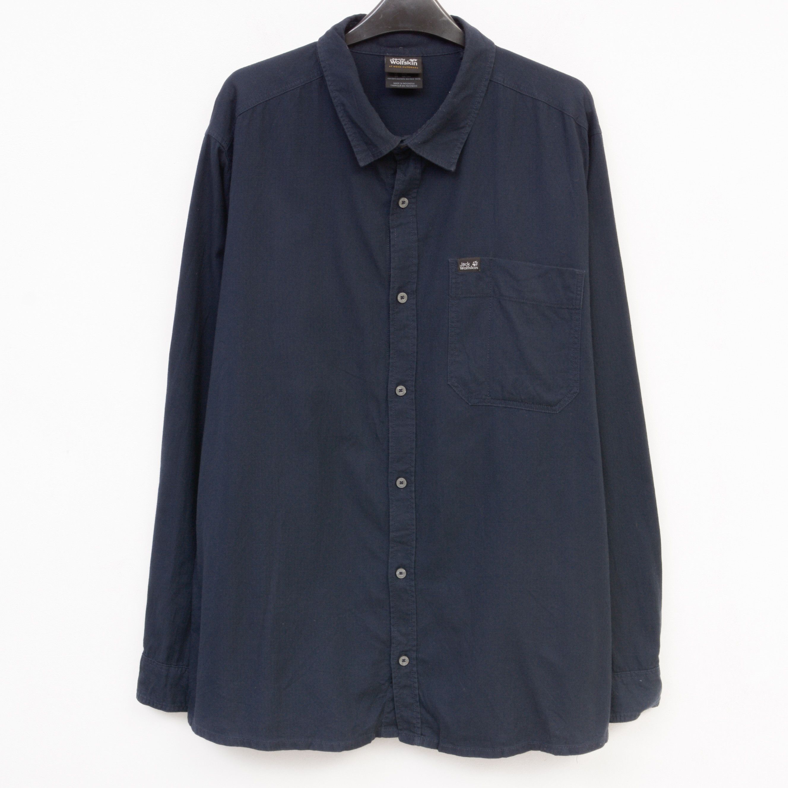 Jack Wolfskin Casual Shirt UK 44 US Button Up Long Sleeve Blue EU 54 Size US XL / EU 56 / 4 - 1 Thumbnail