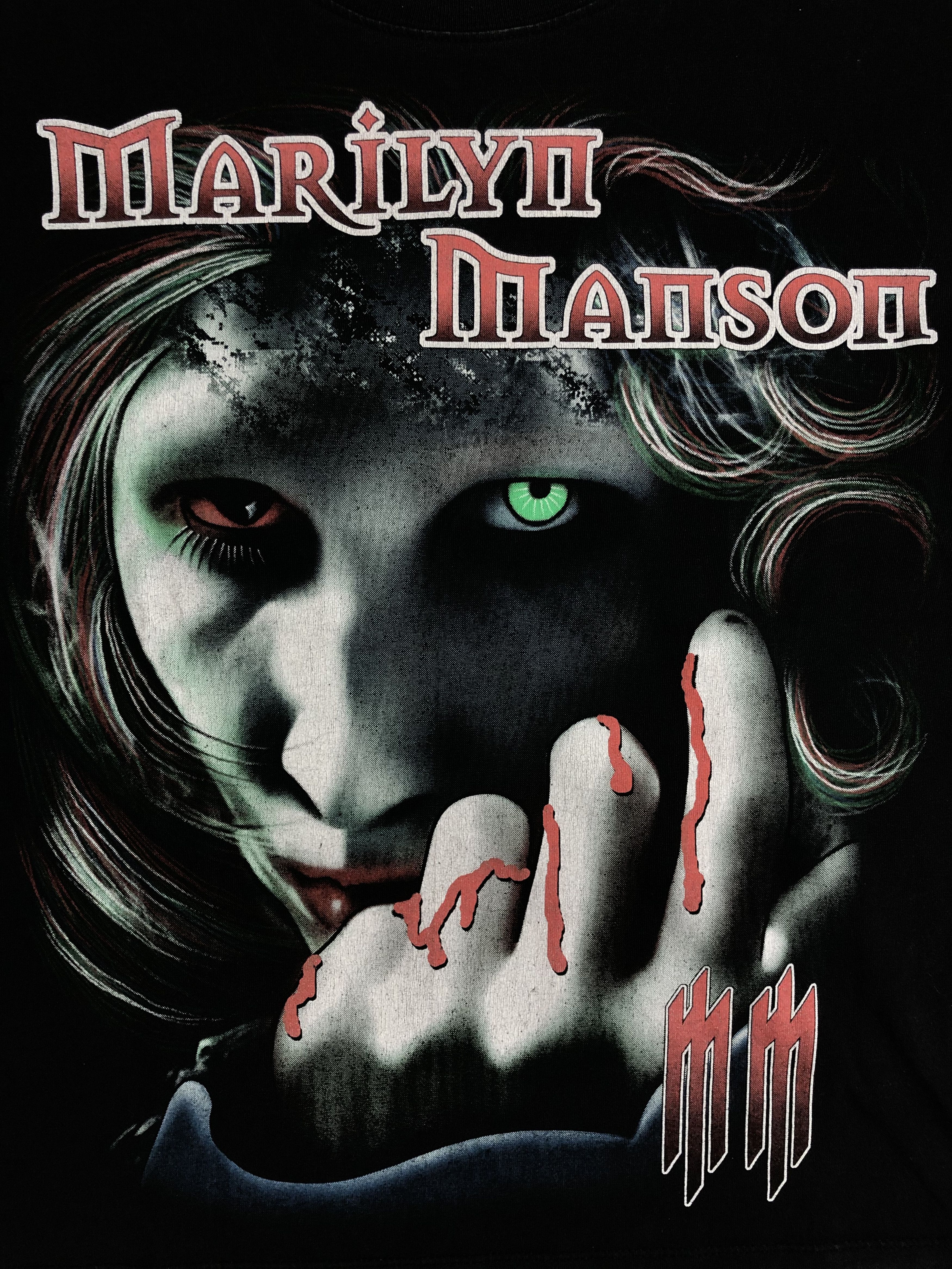 Band Tees Vintage 90s Marilyn Manson (Nine Inch Nails Limp Bizkit) Size US S / EU 44-46 / 1 - 4 Thumbnail