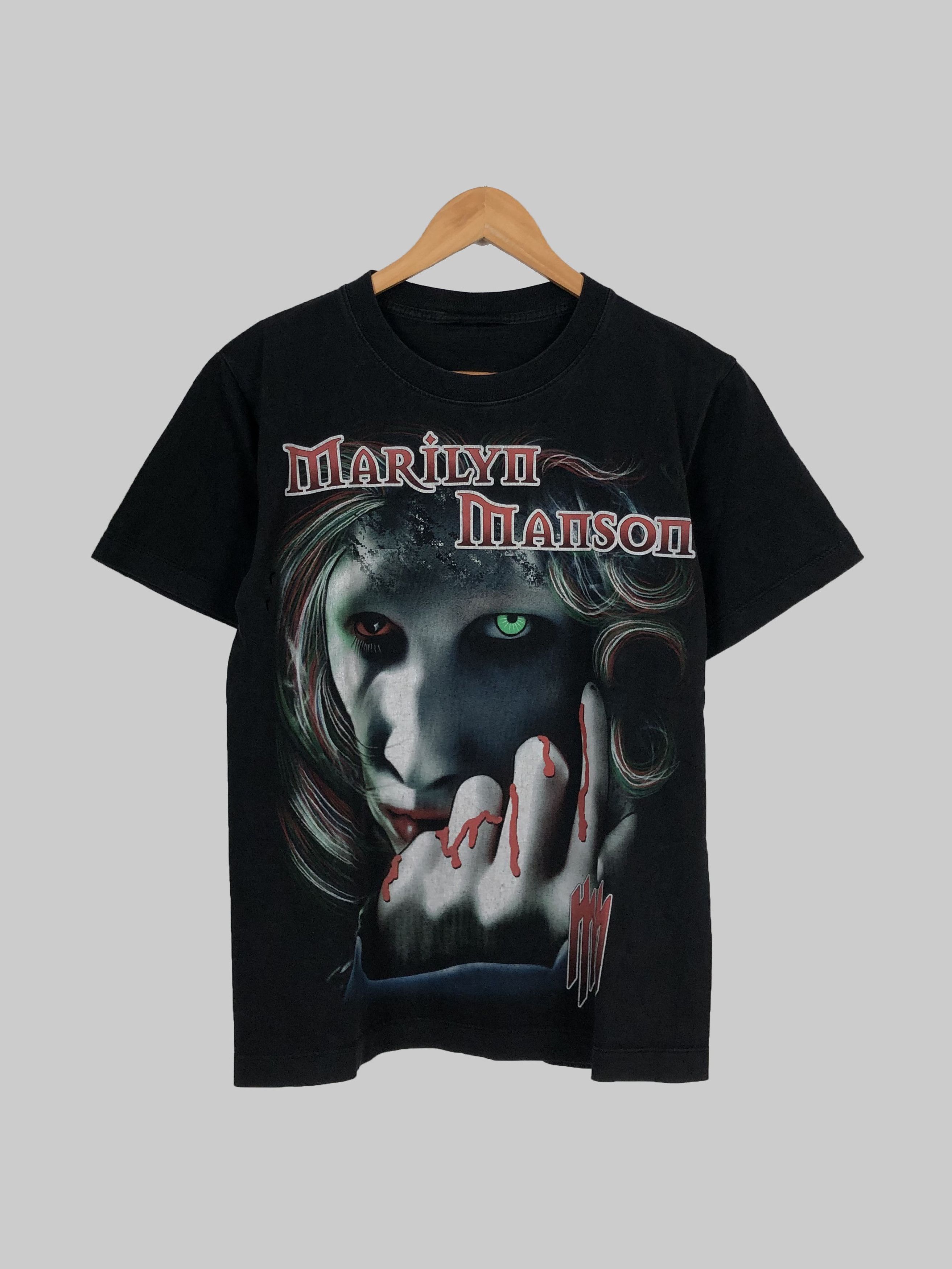 Band Tees Vintage 90s Marilyn Manson (Nine Inch Nails Limp Bizkit) Size US S / EU 44-46 / 1 - 1 Thumbnail