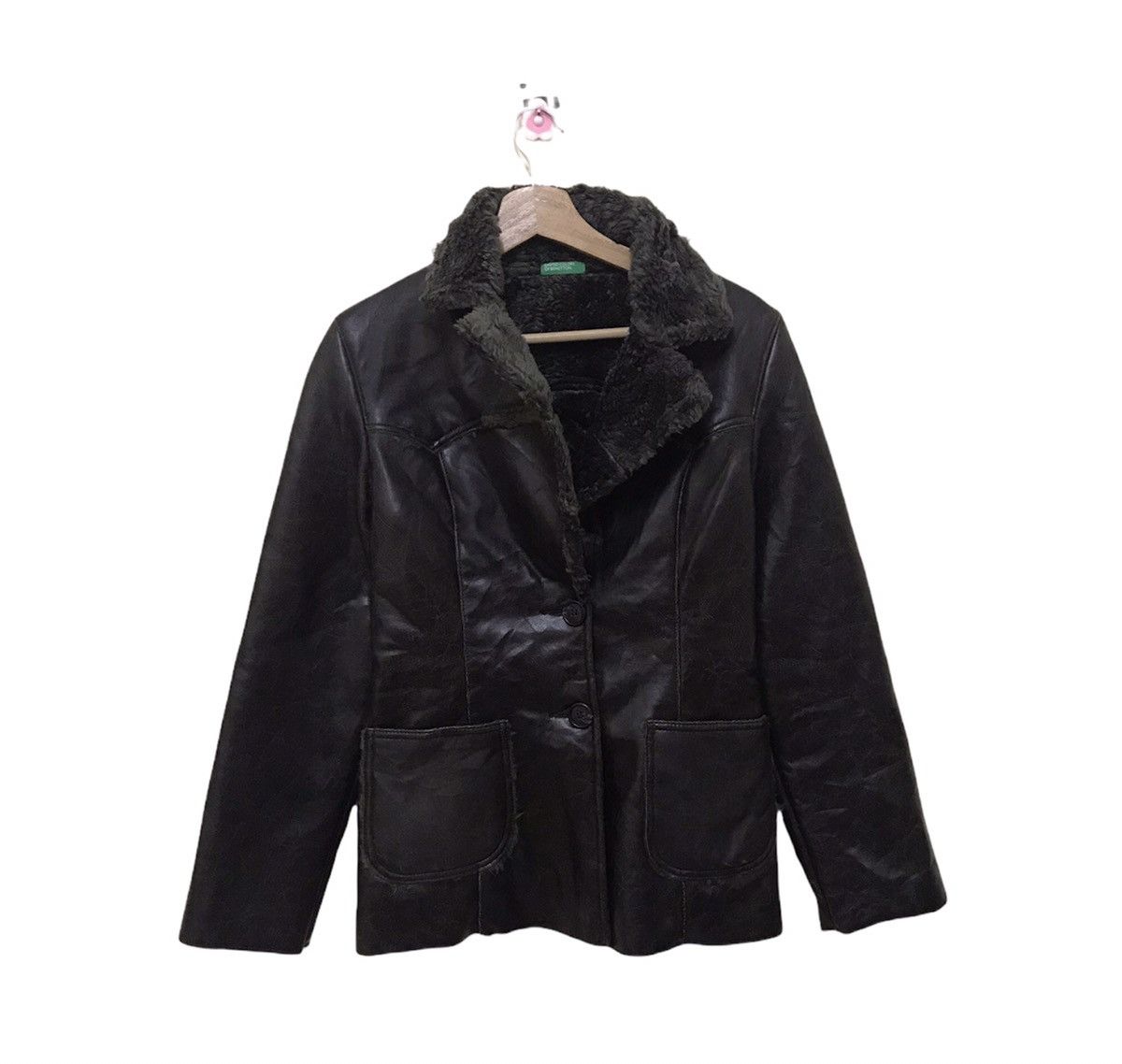 Leather × United Colors Of Benetton United Colors of Benetton leather jacket Size US XS / EU 42 / 0 - 1 Thumbnail