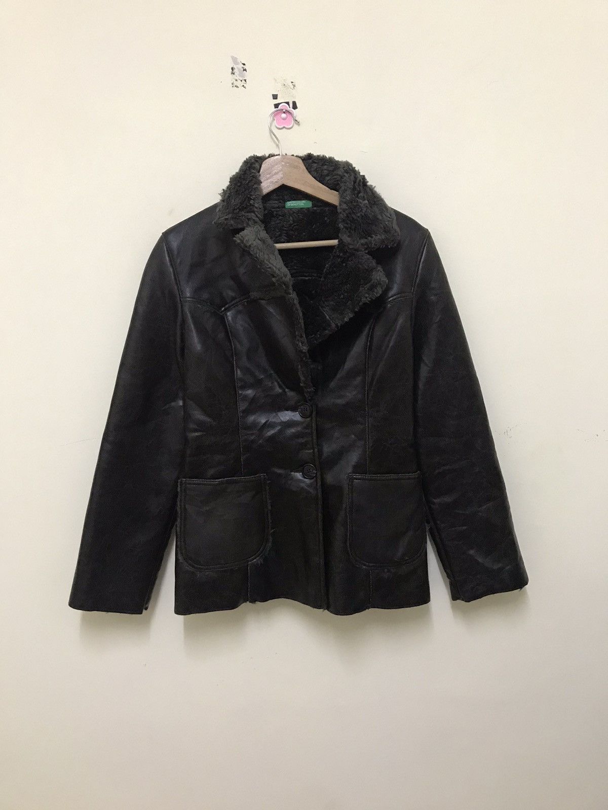 Leather × United Colors Of Benetton United Colors of Benetton leather jacket Size US XS / EU 42 / 0 - 11 Thumbnail