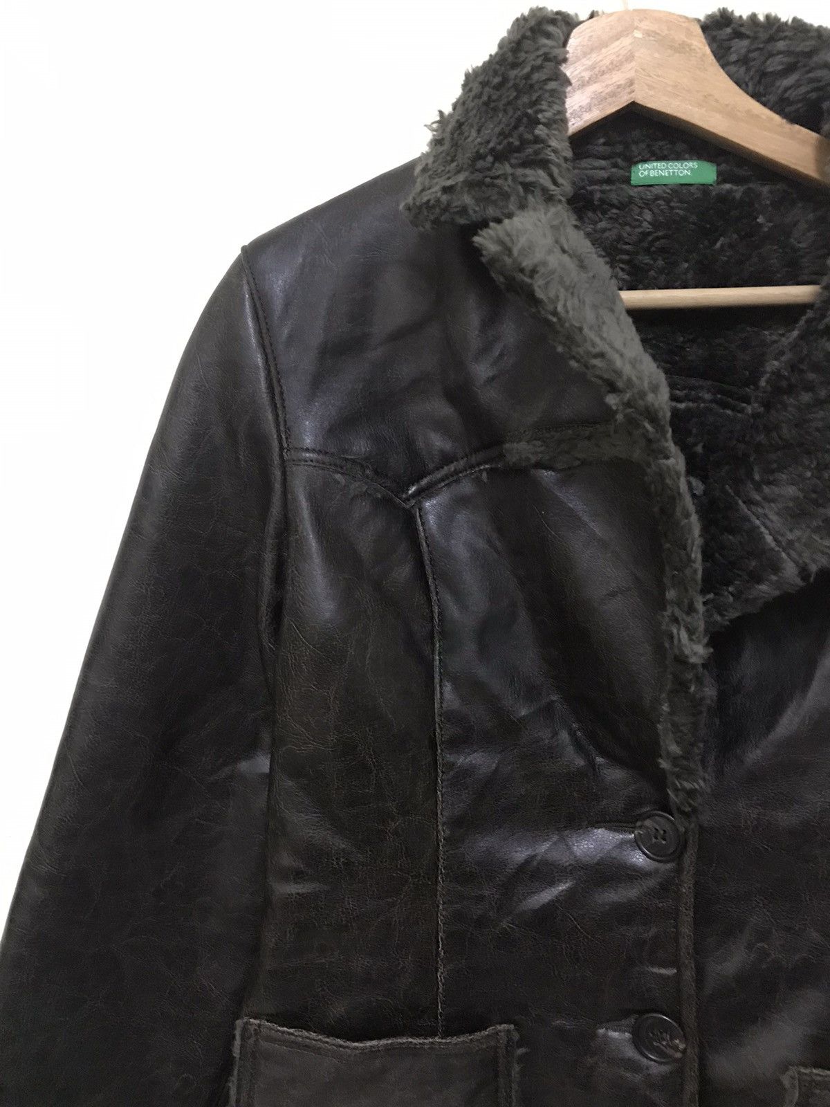 Leather × United Colors Of Benetton United Colors of Benetton leather jacket Size US XS / EU 42 / 0 - 7 Thumbnail