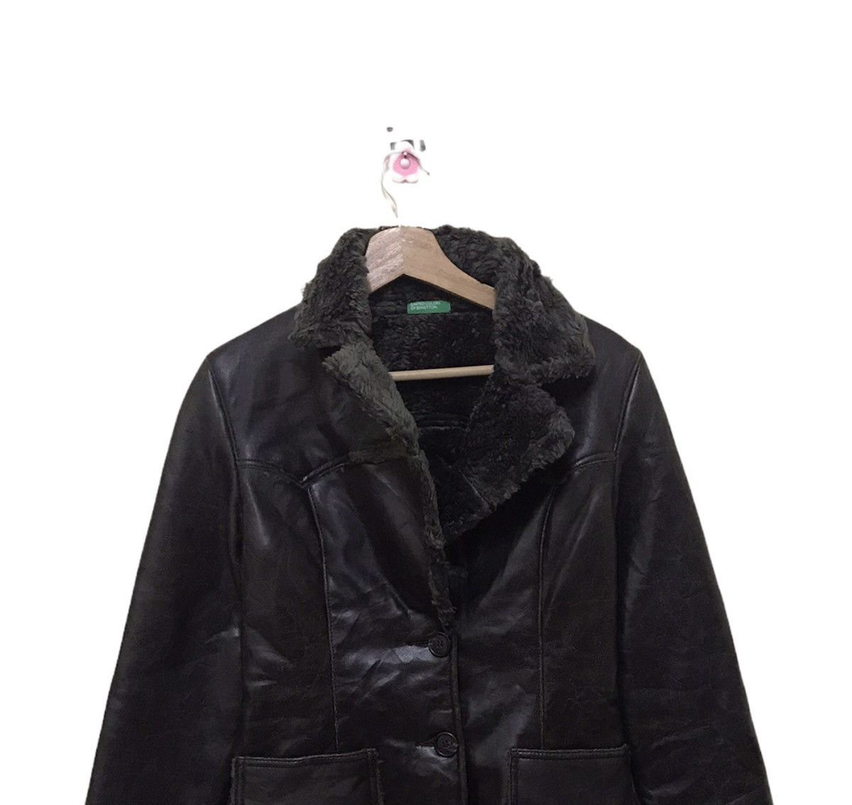 Leather × United Colors Of Benetton United Colors of Benetton leather jacket Size US XS / EU 42 / 0 - 2 Thumbnail