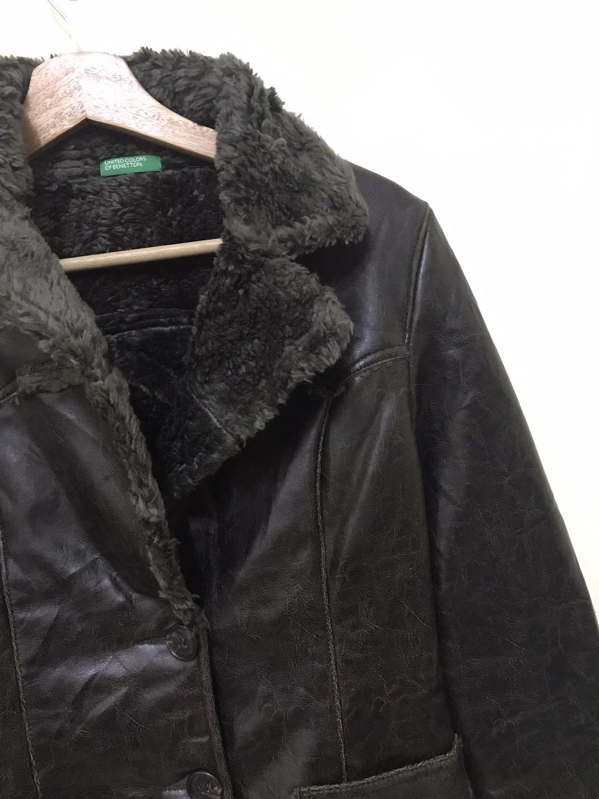 Leather × United Colors Of Benetton United Colors of Benetton leather jacket Size US XS / EU 42 / 0 - 6 Thumbnail