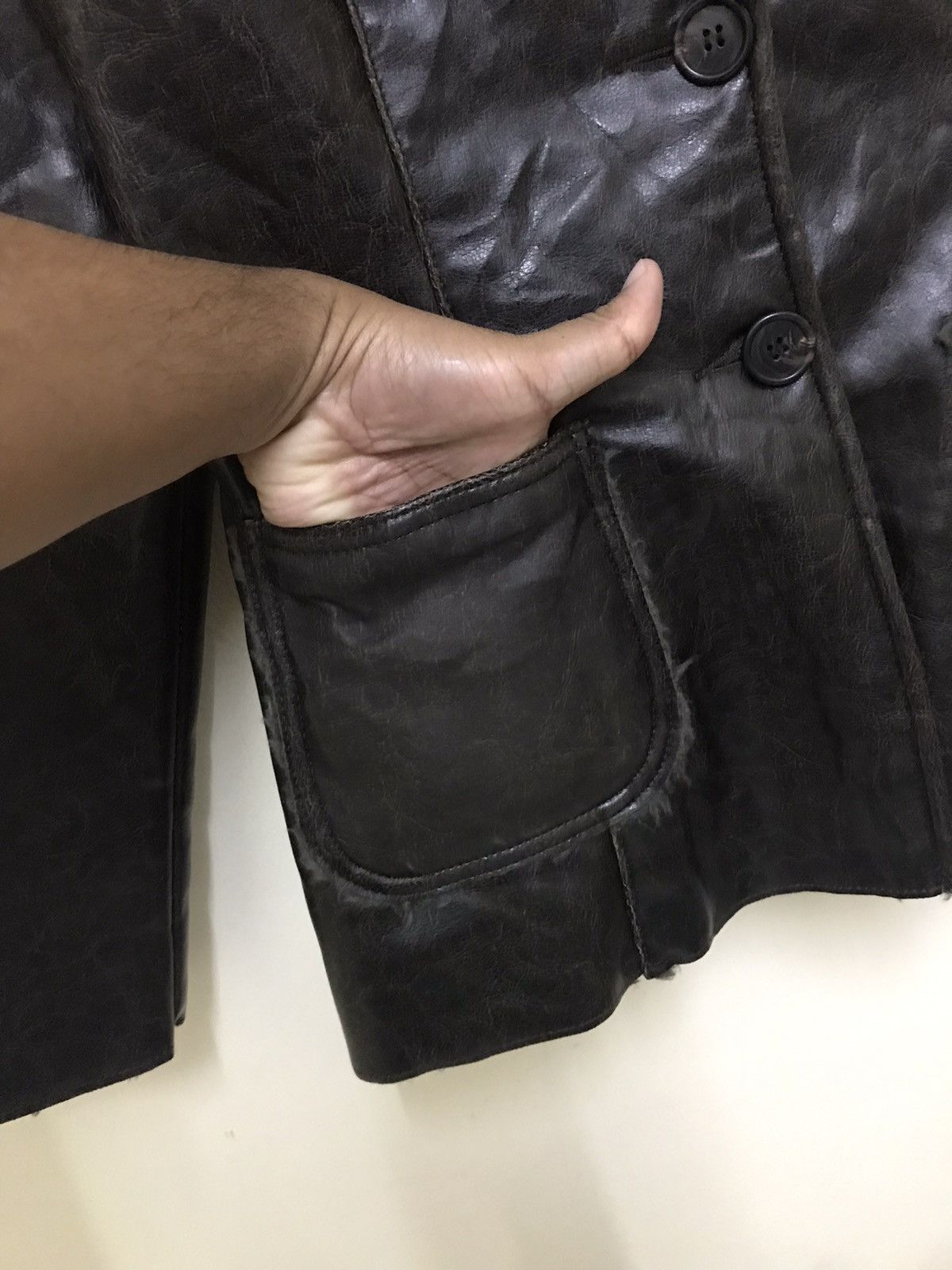 Leather × United Colors Of Benetton United Colors of Benetton leather jacket Size US XS / EU 42 / 0 - 10 Thumbnail