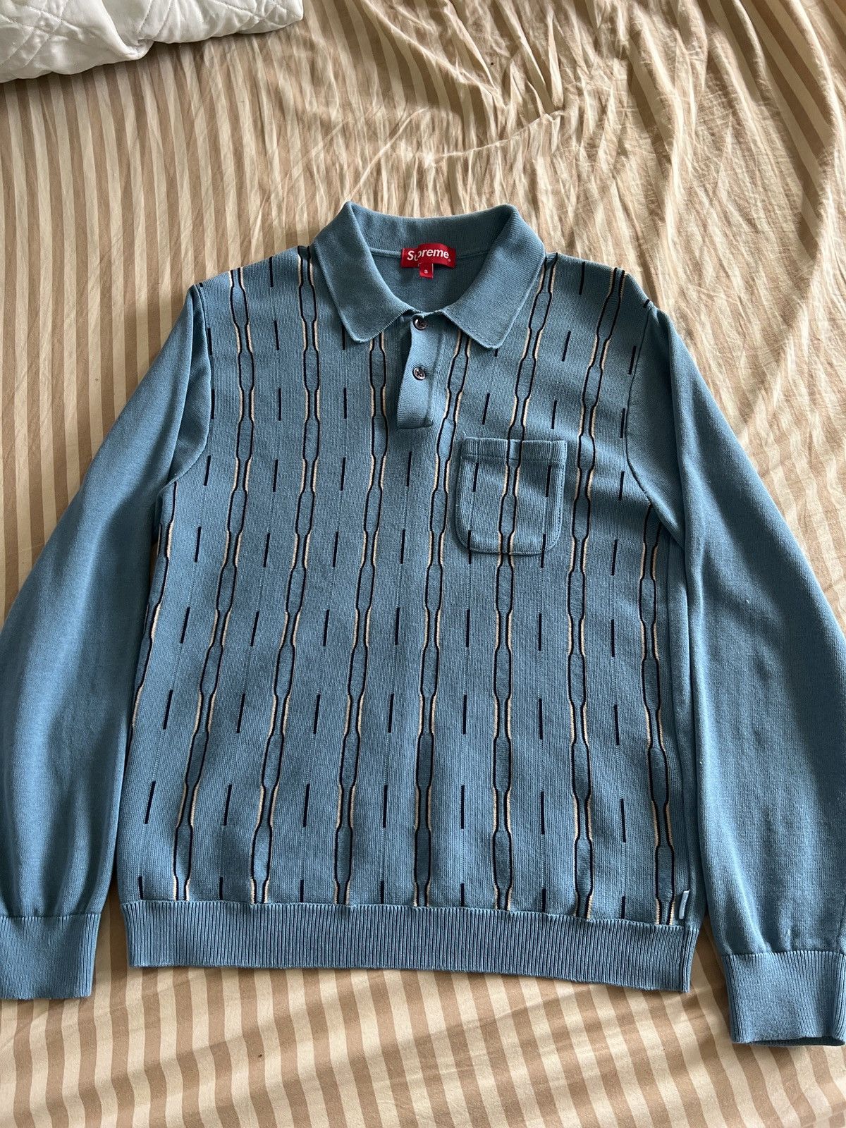 トップス Supreme Veal Stripe Knit L/S Polo トップス Supreme Veal Stripe Knit L/S Polo トップス Supreme Veal