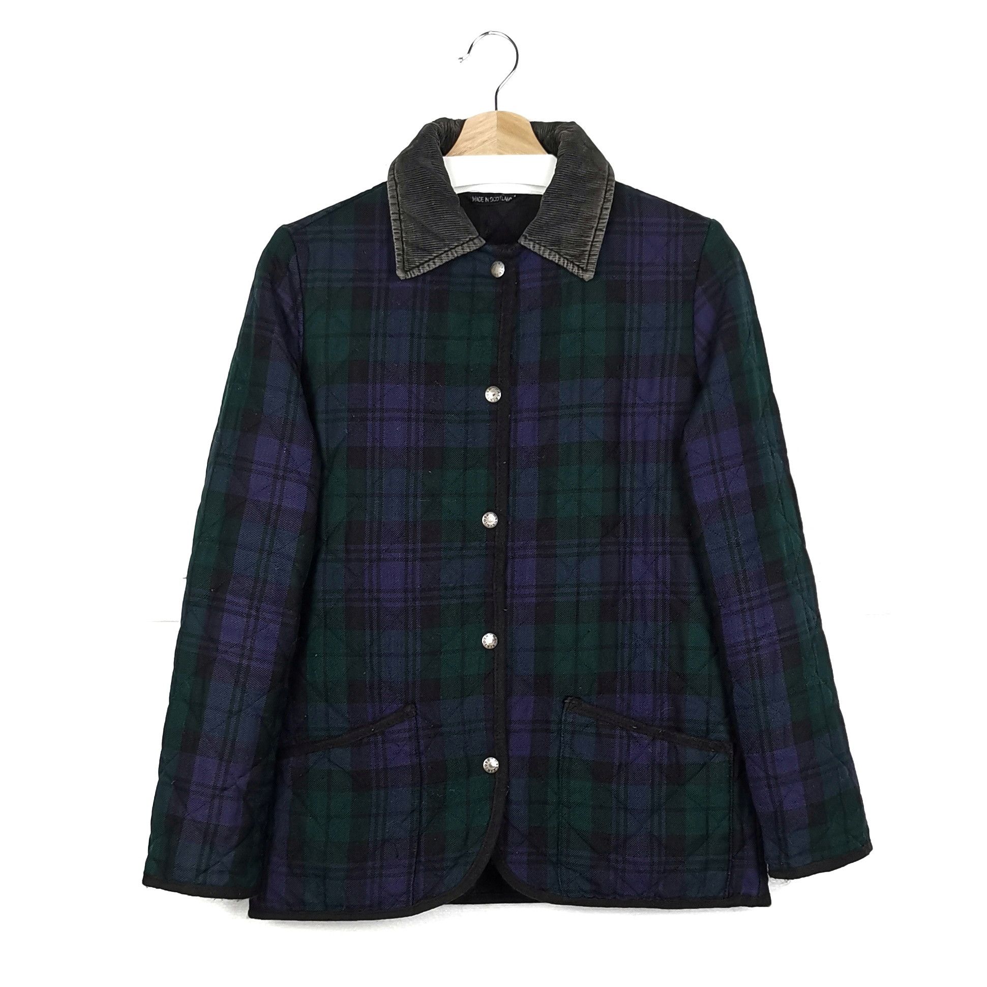 MACKINTOSH BUTTON UP WOOL QUILTED JACKET