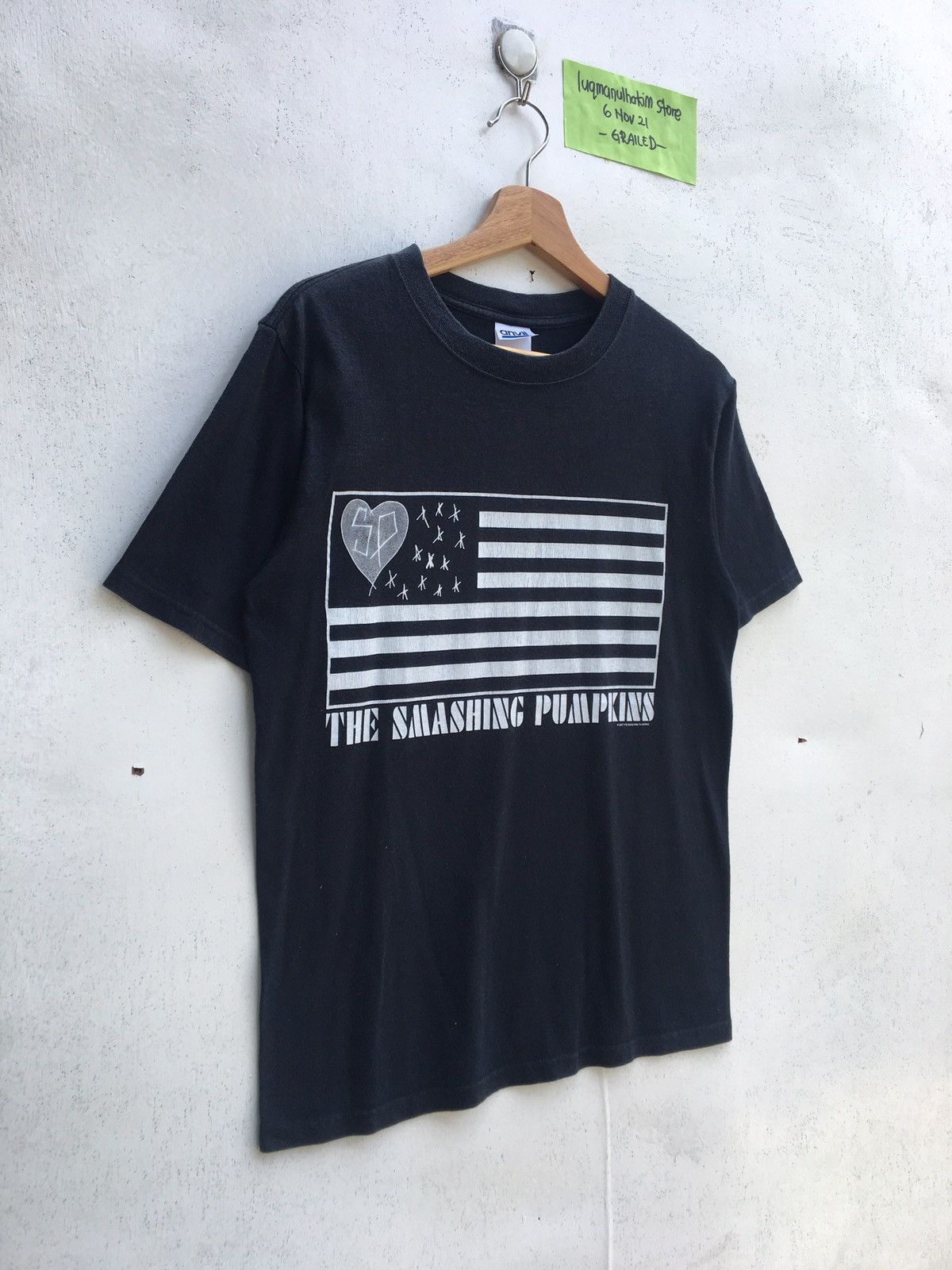 Band Tees Vintage Rare The Smashing Pumpkins US Flag Tshirt Size US S / EU 44-46 / 1 - 2 Thumbnail