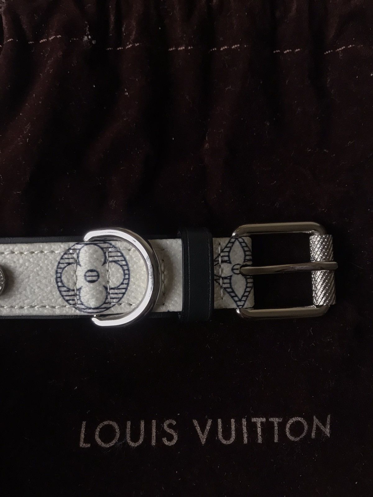 Kim Jones × Louis Vuitton Archive SS17 Heartbeat dog choker bracelet in ink monogram Size ONE SIZE - 4 Thumbnail