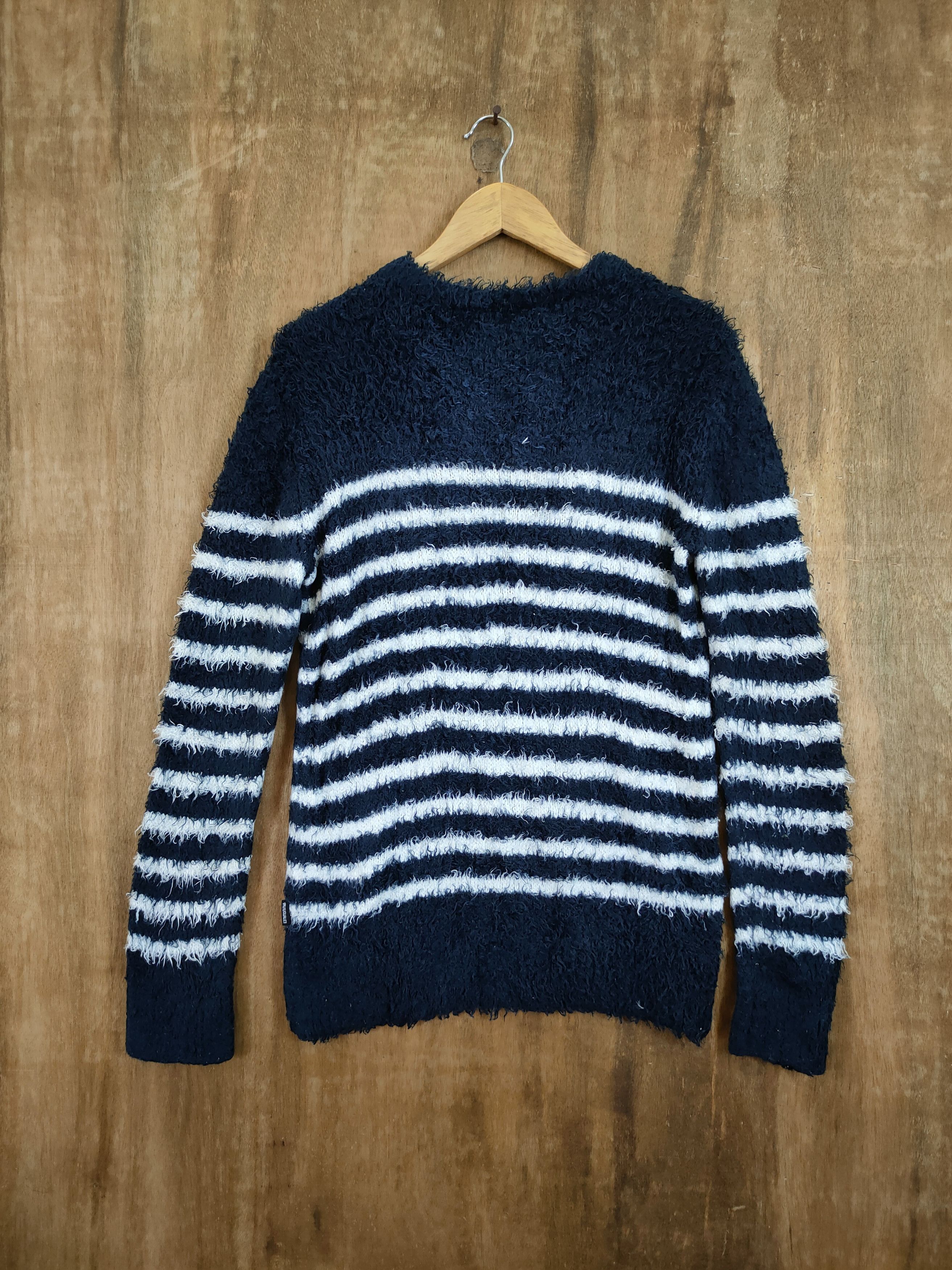 Homespun Knitwear 1PIU1UGUALE3 stripe mohair shag shaggy knitwear #46-1023DL Size US M / EU 48-50 / 2 - 8 Thumbnail