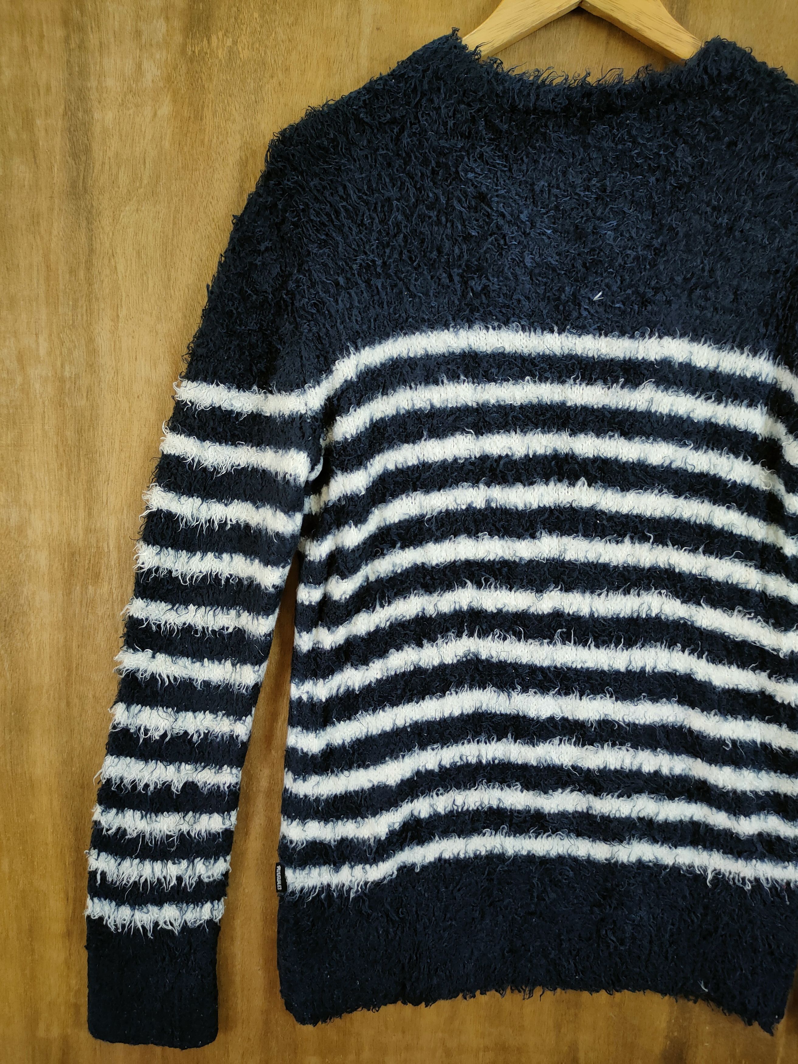Homespun Knitwear 1PIU1UGUALE3 stripe mohair shag shaggy knitwear #46-1023DL Size US M / EU 48-50 / 2 - 9 Thumbnail