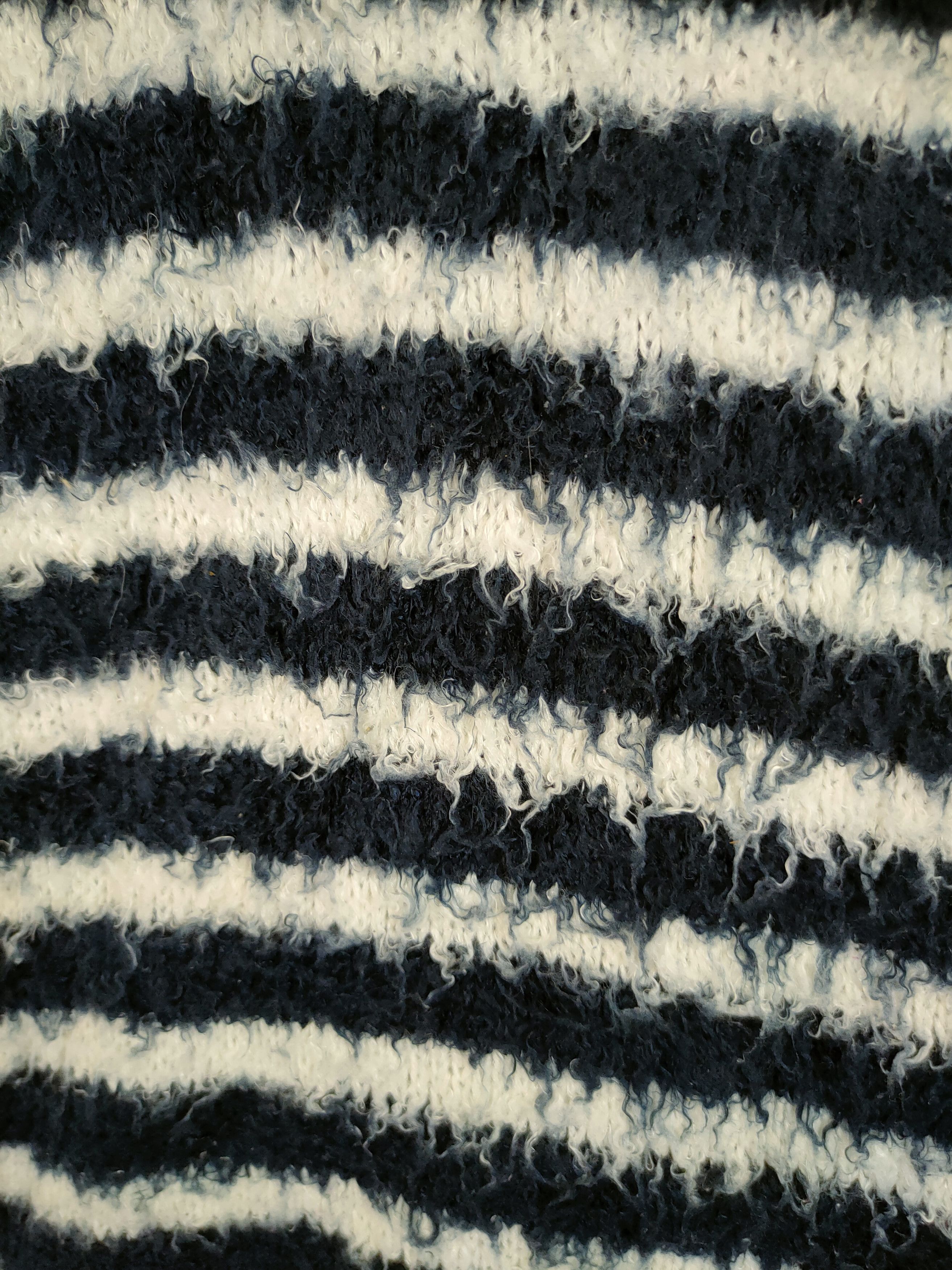 Homespun Knitwear 1PIU1UGUALE3 stripe mohair shag shaggy knitwear #46-1023DL Size US M / EU 48-50 / 2 - 7 Thumbnail