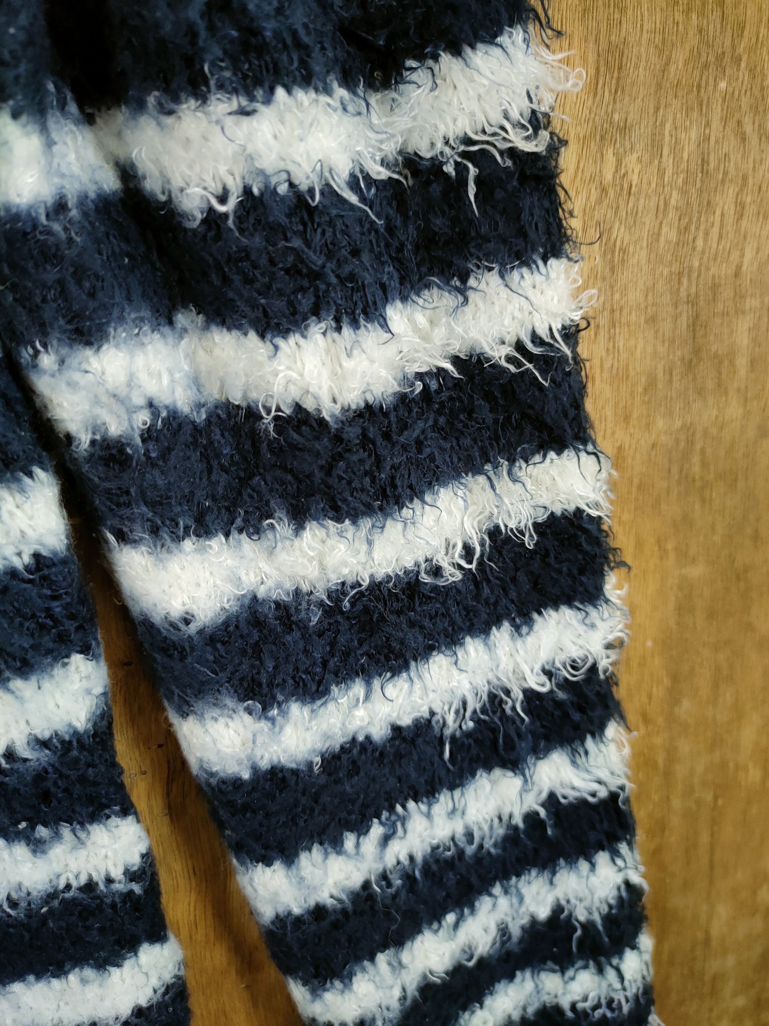 Homespun Knitwear 1PIU1UGUALE3 stripe mohair shag shaggy knitwear #46-1023DL Size US M / EU 48-50 / 2 - 6 Thumbnail
