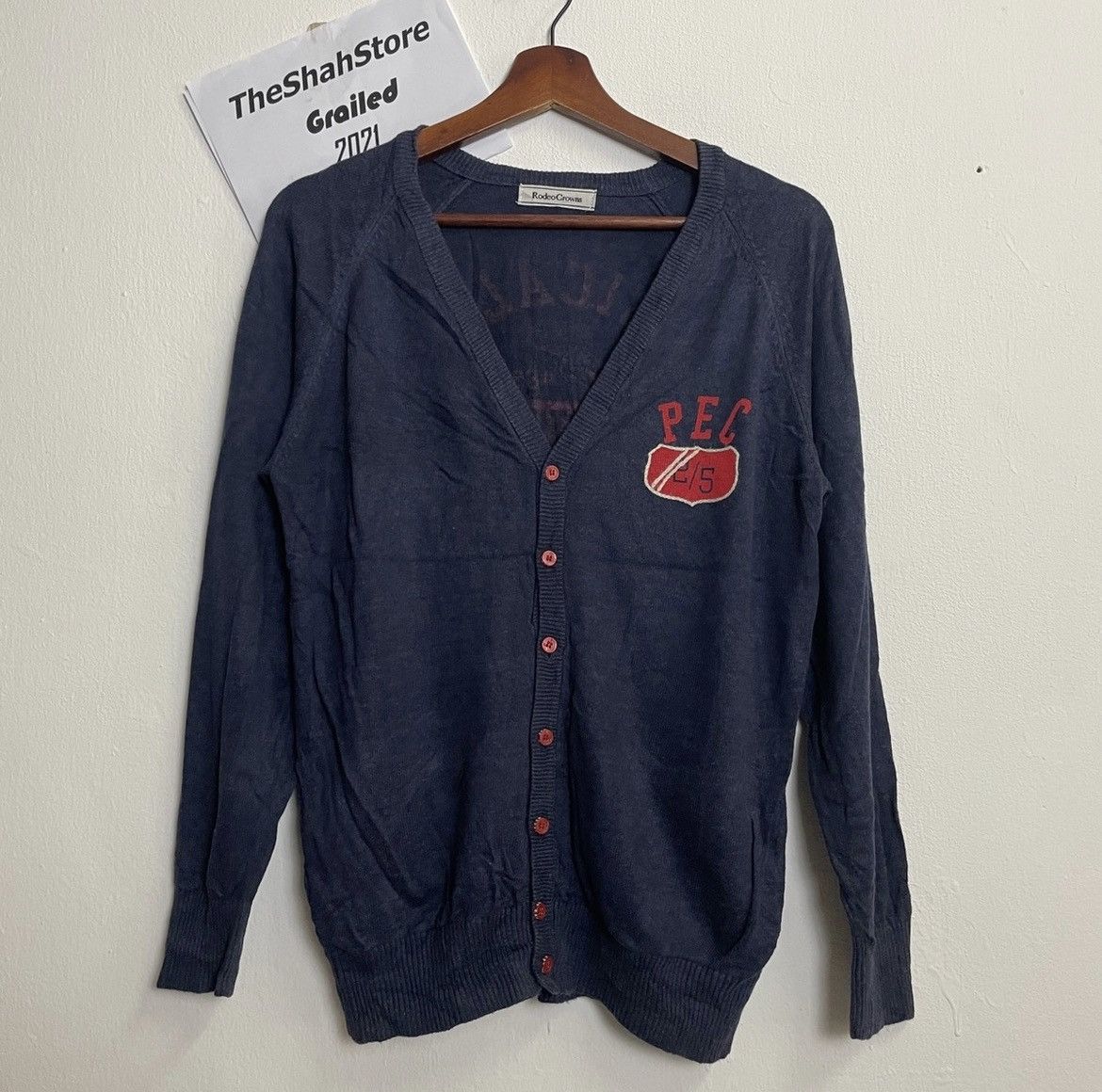 Aran Isles Knitwear × Japanese Brand Vintage Rodeo Crowns Cardingan Sweater Size US M / EU 48-50 / 2 - 2 Thumbnail