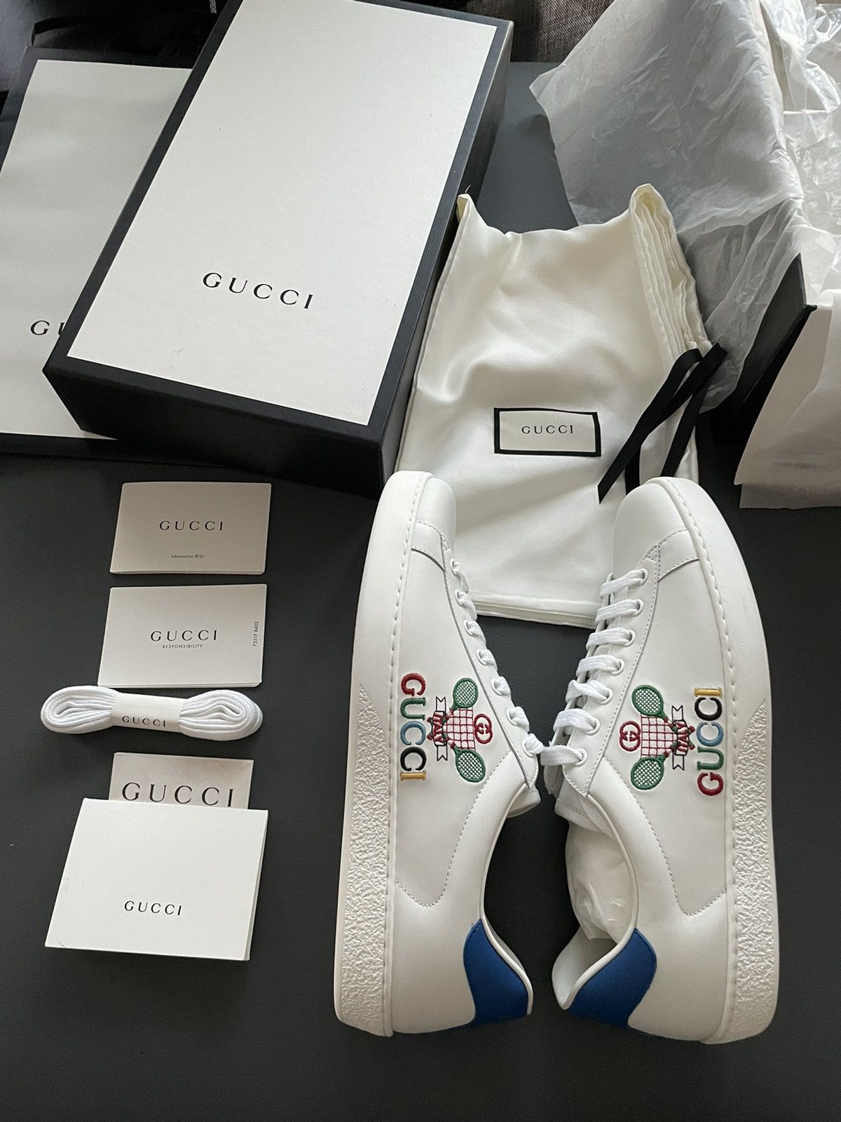 Gucci Super Runway Gucci Tennis Sneaker Brand New Size US 10 / EU 43 - 13 Thumbnail