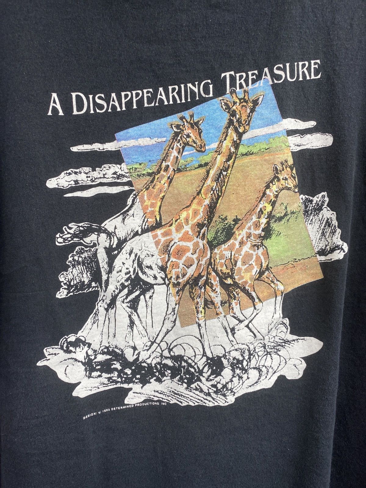 Vintage Vintage 1993 World Wildlife Fund Giraffe Nature Graphic tee Size US XXL / EU 58 / 5 - 2 Thumbnail