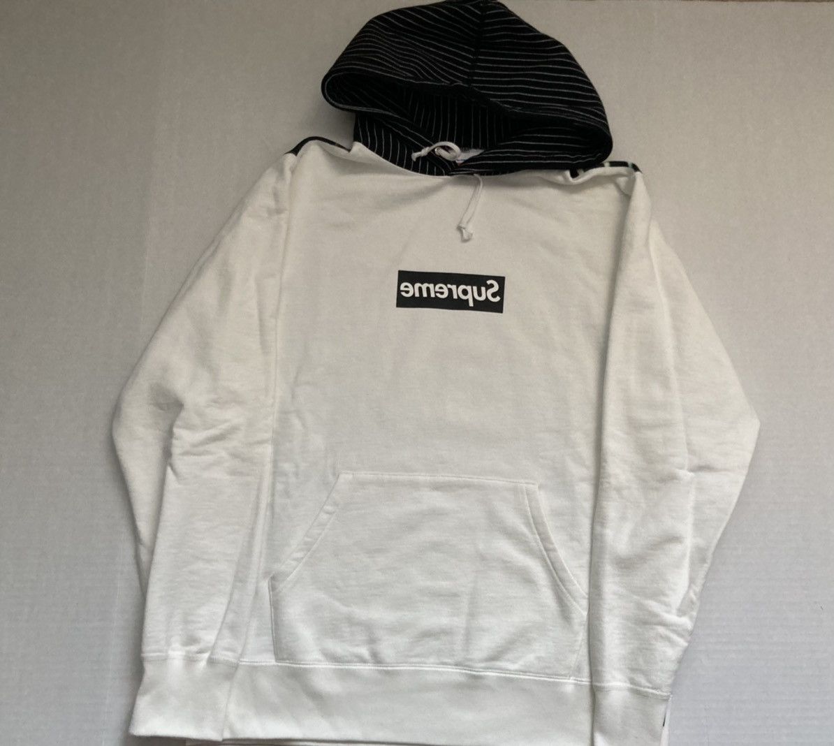 Supreme Supreme CDG Harold Hunter black white hoody sweater medium Size US M / EU 48-50 / 2 - 2 Thumbnail