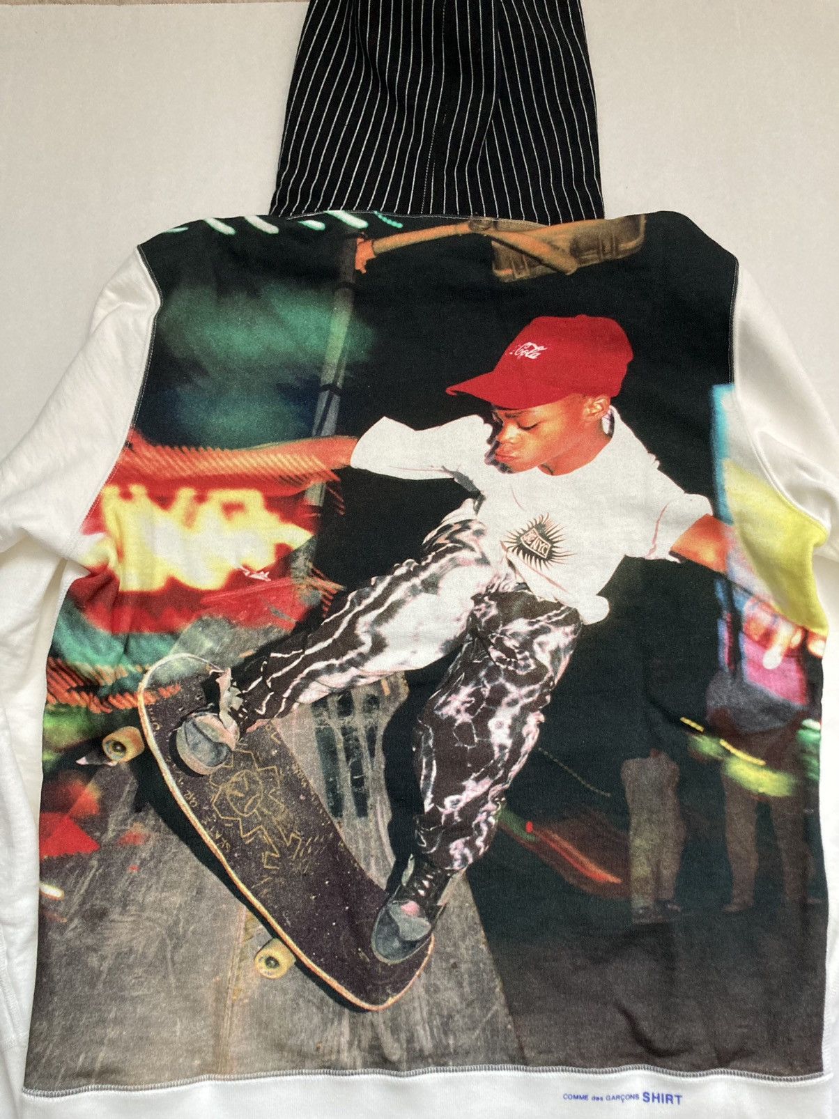 Supreme Supreme CDG Harold Hunter black white hoody sweater medium Size US M / EU 48-50 / 2 - 3 Thumbnail