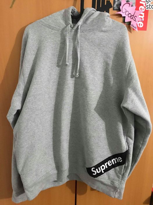 Supreme Supreme Corner Label Hooded Sweatshirt Heather Grey | Grailed