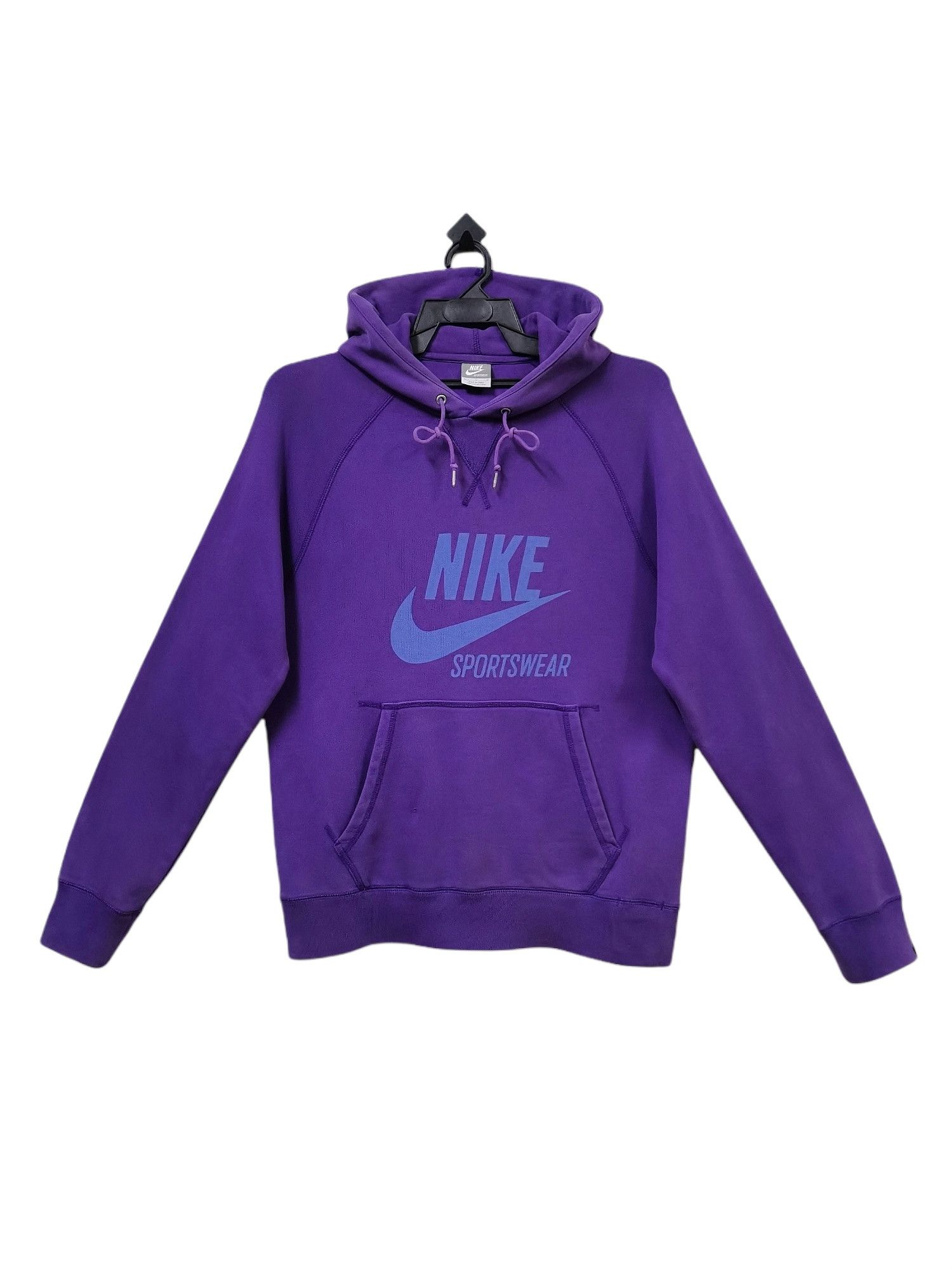 NIKE Sportwear Big Logo Hoodie Purple Rare Design