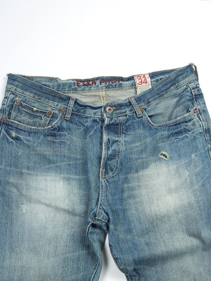 Vintage y2k Ezra Fitch Straight Relaxed Distressed Jeans Size US 34 / EU 50 - 3 Thumbnail